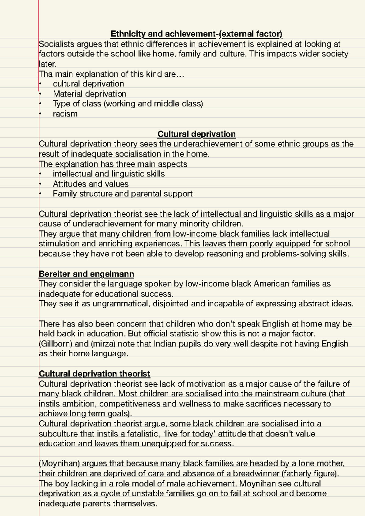 Ethnicity in Education: External Factors Affecting Achievement - Studocu