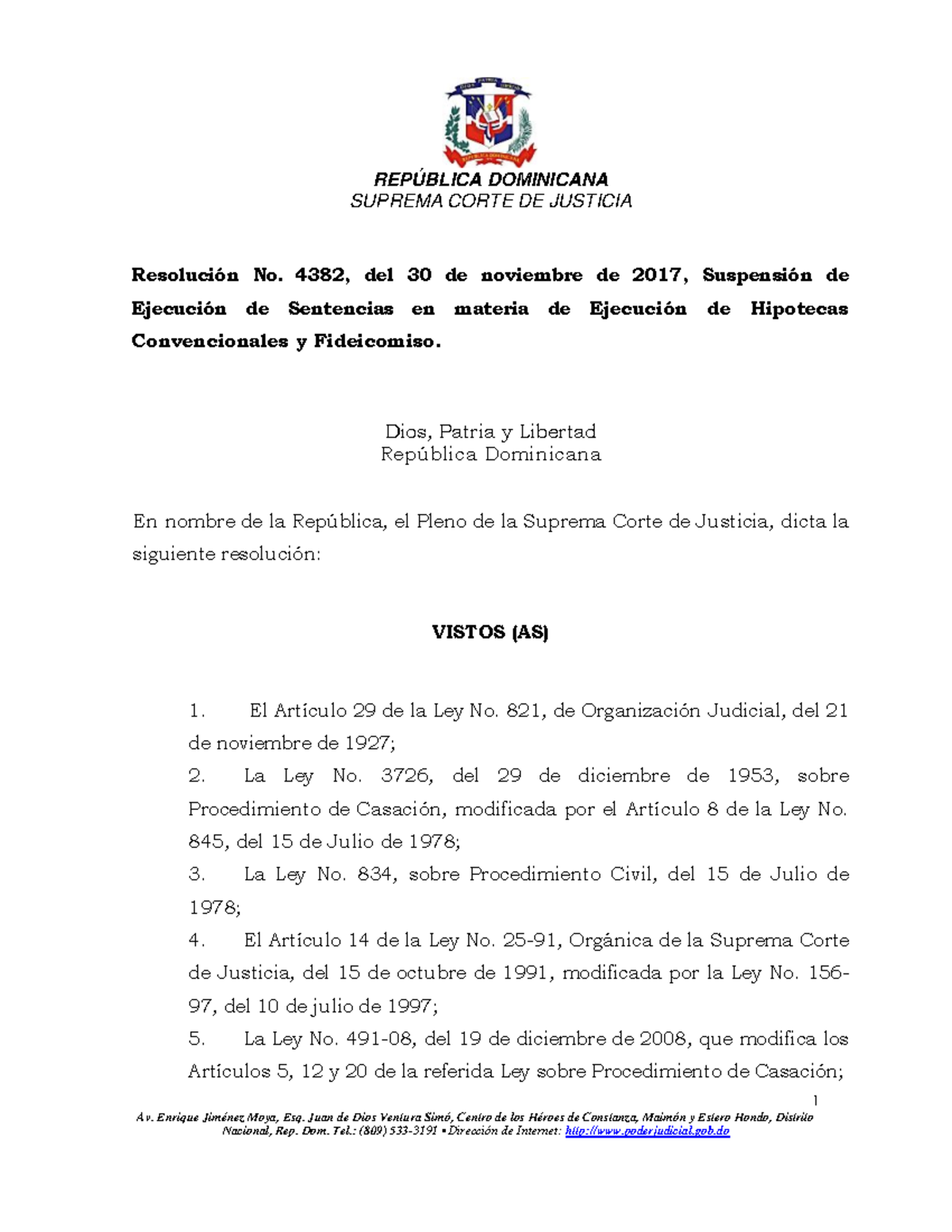 Supenciòn de sentencia ROI resolucion no - Av. Enrique Jiménez Moya ...