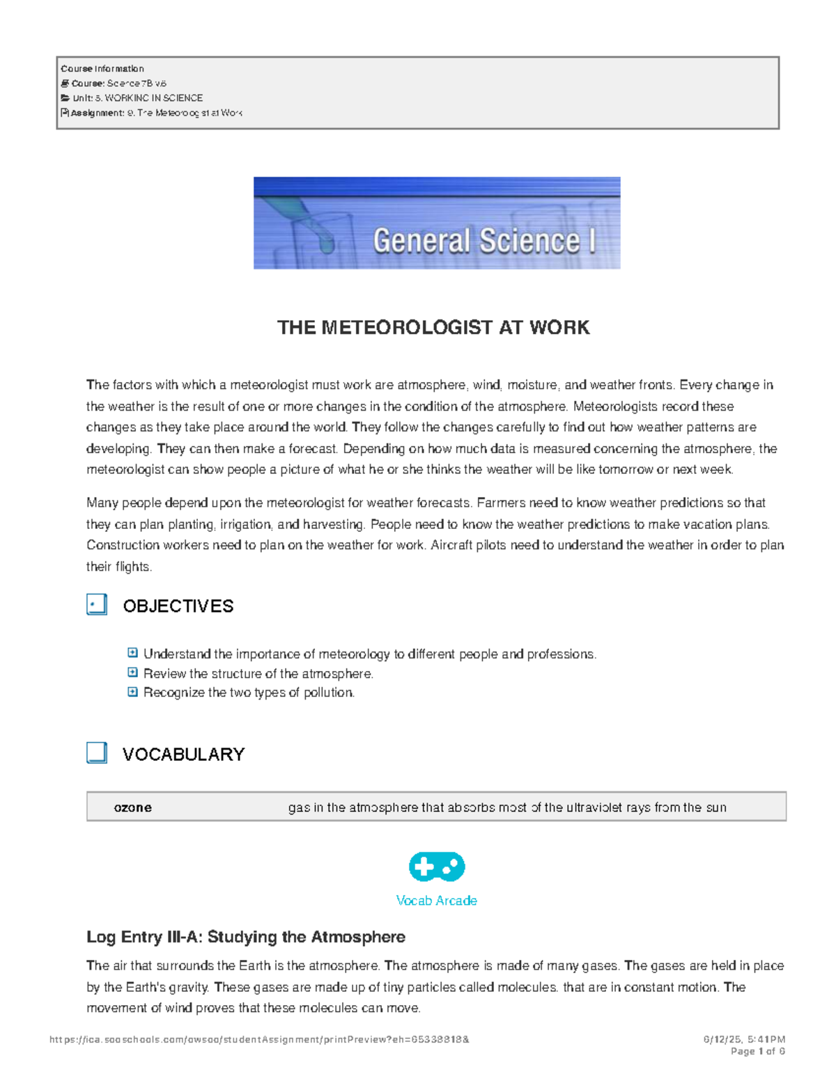 Meteorology Insights: Understanding Atmosphere & Pollution - Science 7B ...