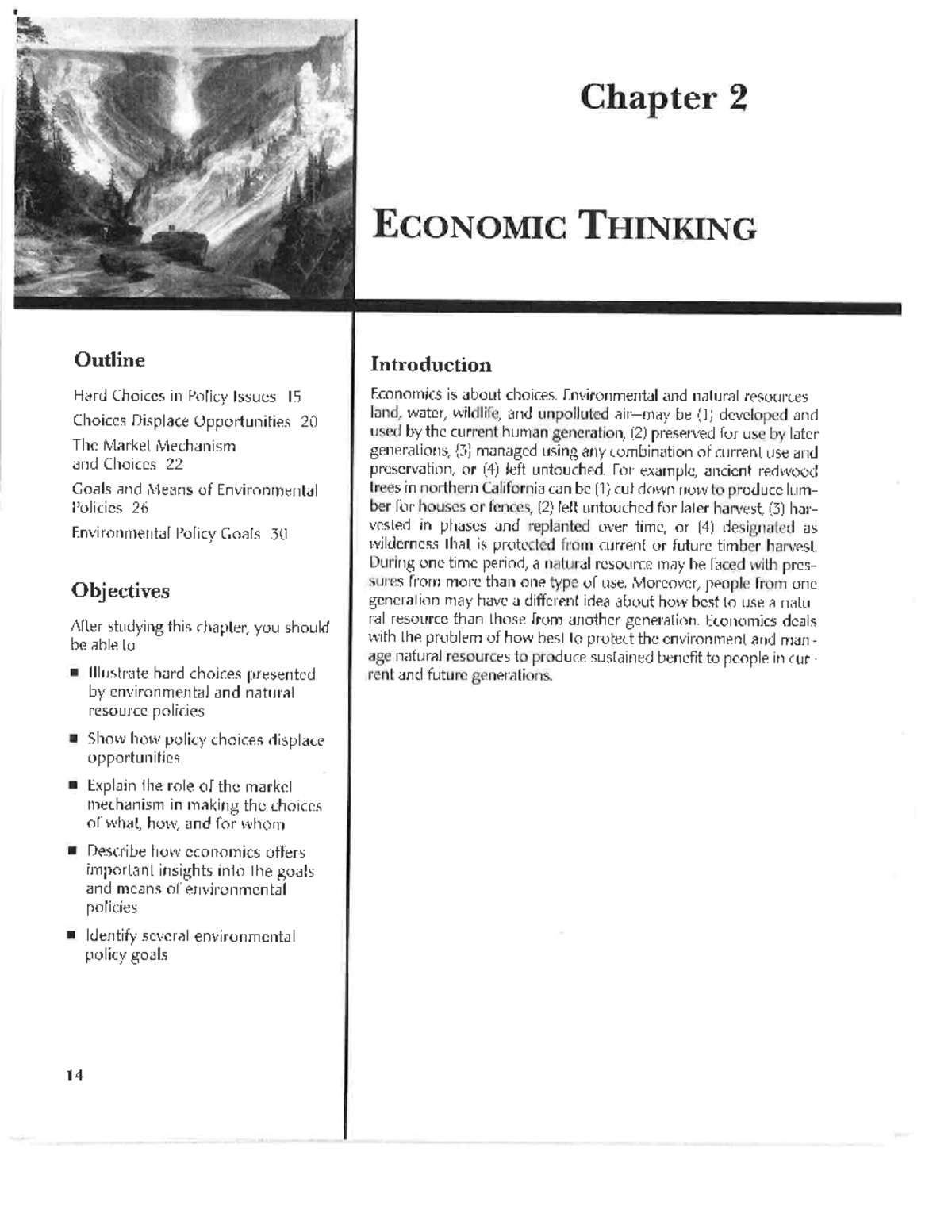 Chapter 2 ECONOMIC THINKING: Hard Choices in Environmental Policy - Studocu