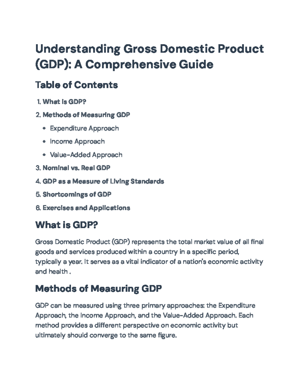 Understanding Gross Domestic Product (GDP): A Comprehensive Guide ...