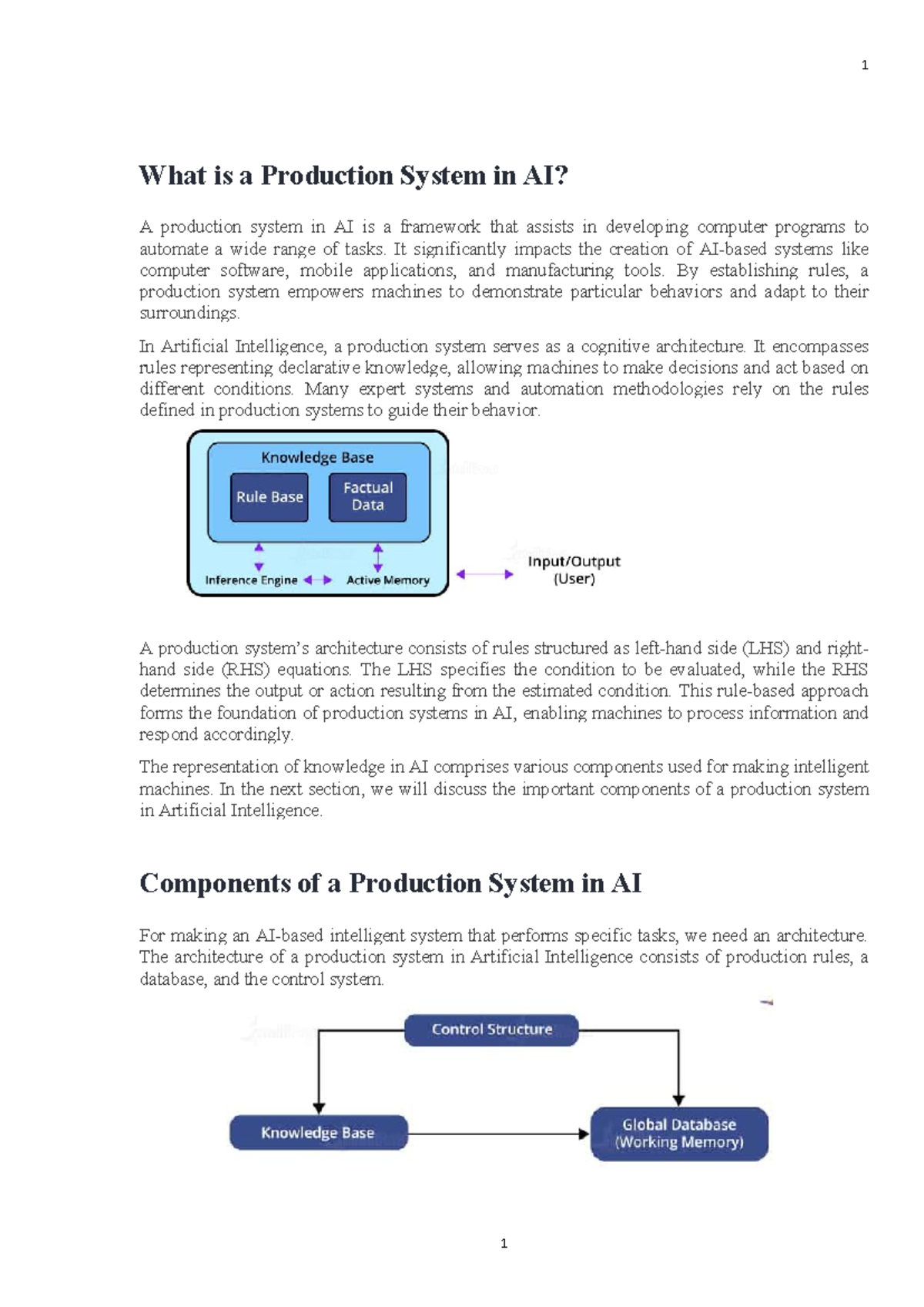 Production Systems in AI: Understanding Their Components and ...