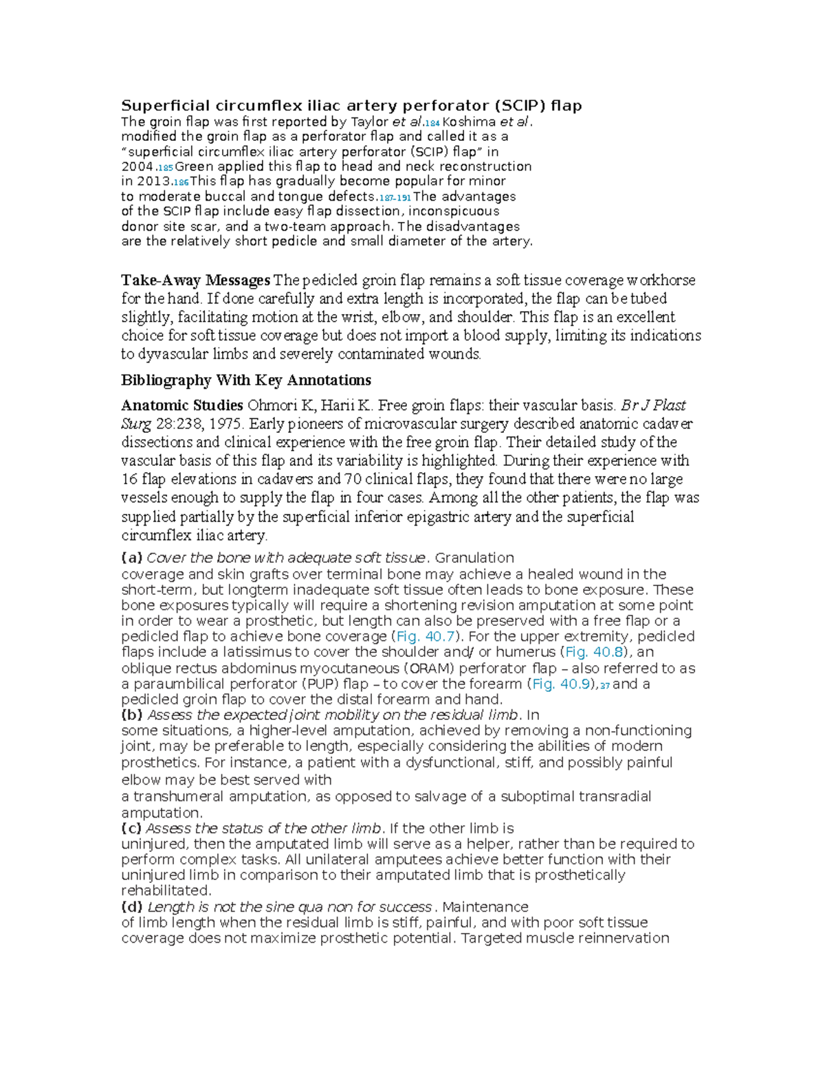 SCIP Flap: Techniques and Applications in Upper Limb Reconstruction ...