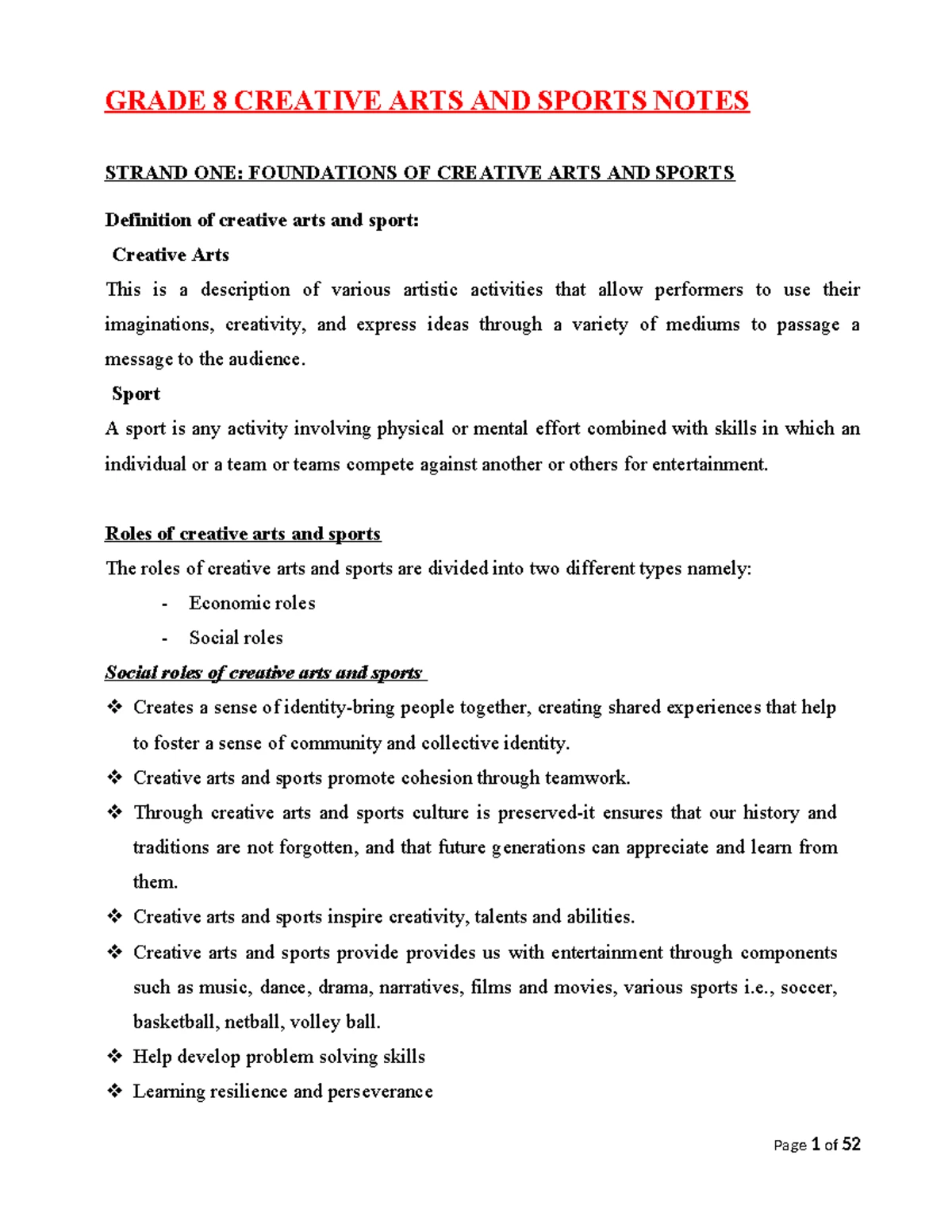 grade-9-creative-arts-sports-sp-comprehensive-study-notes-studocu