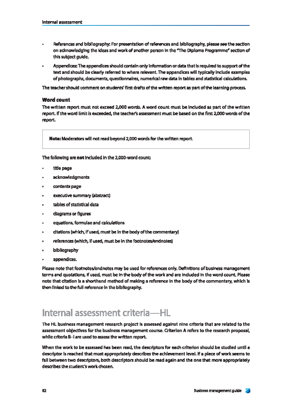 BM IA HL Criteria - Practice Guide - Studocu