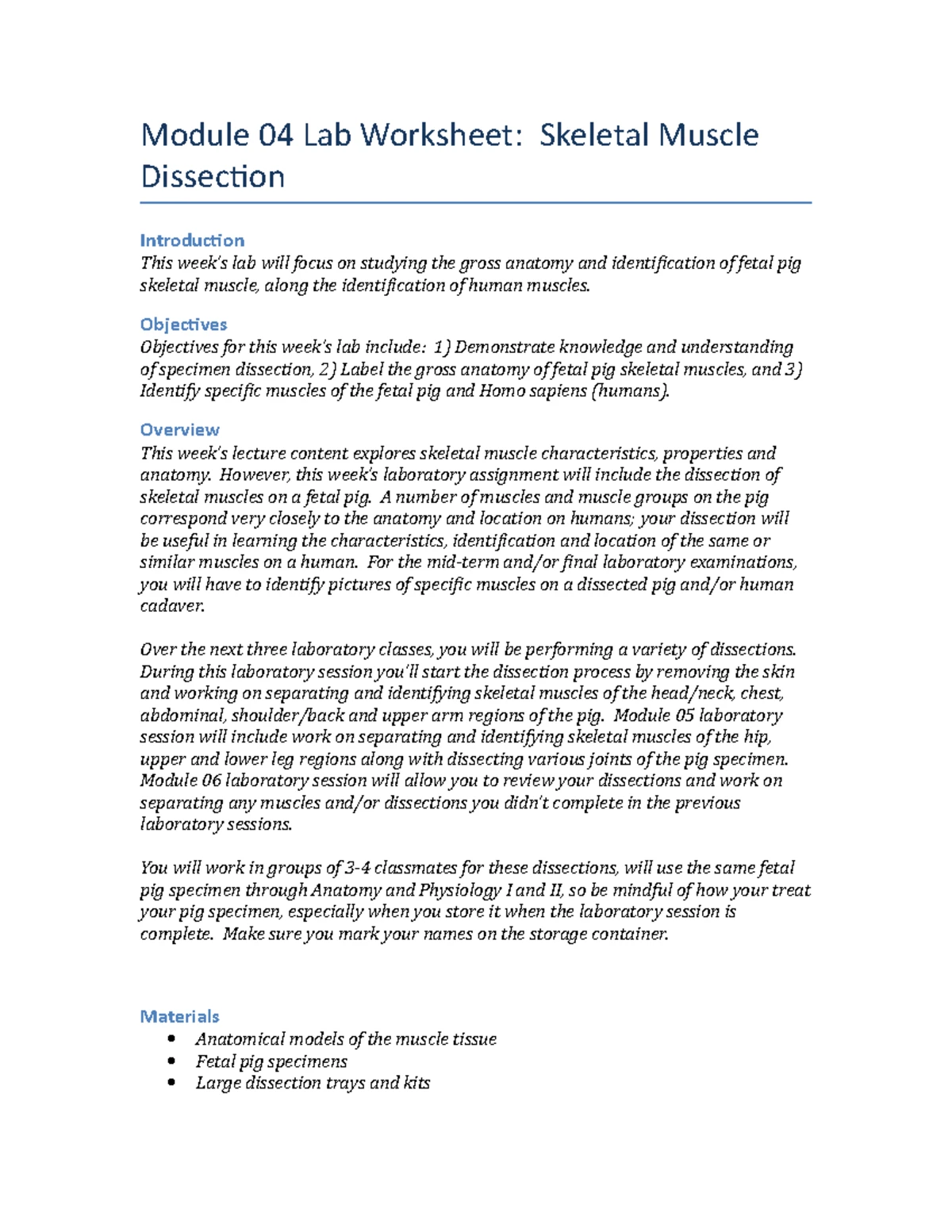 Module 1lab 100718 - lab - Module 01 Lab Worksheet: General Review ...