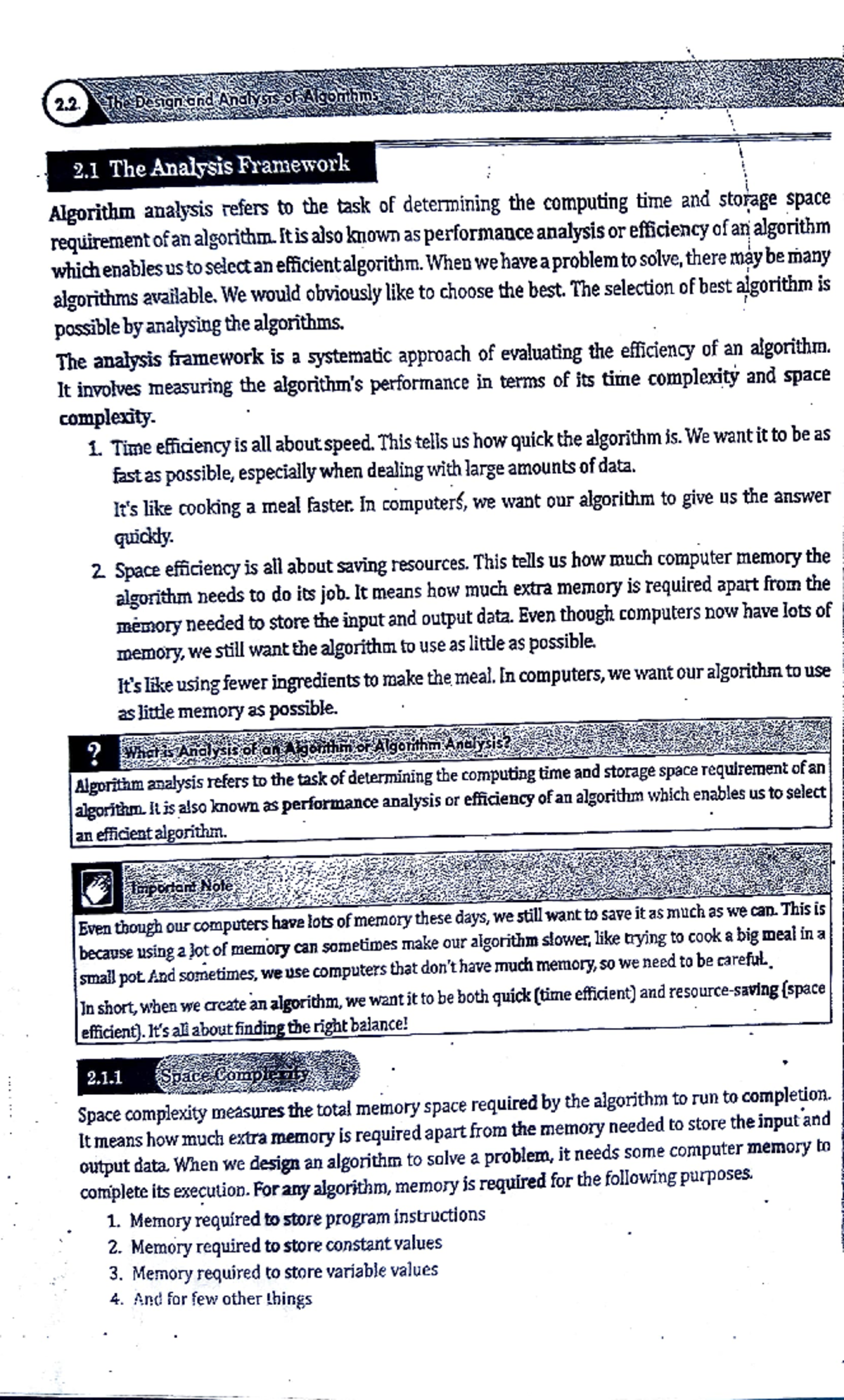 ADA Chapter TWO - Notes - be Designand 2 The Analysis Framework ...