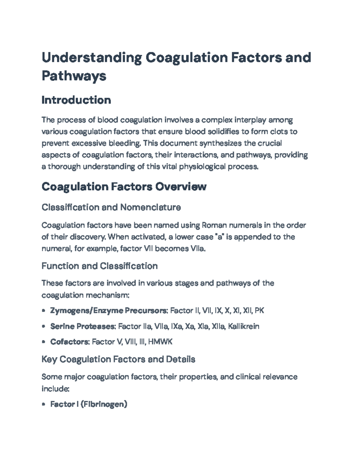 Understanding Coagulation Factors and Pathways: A Comprehensive Guide ...