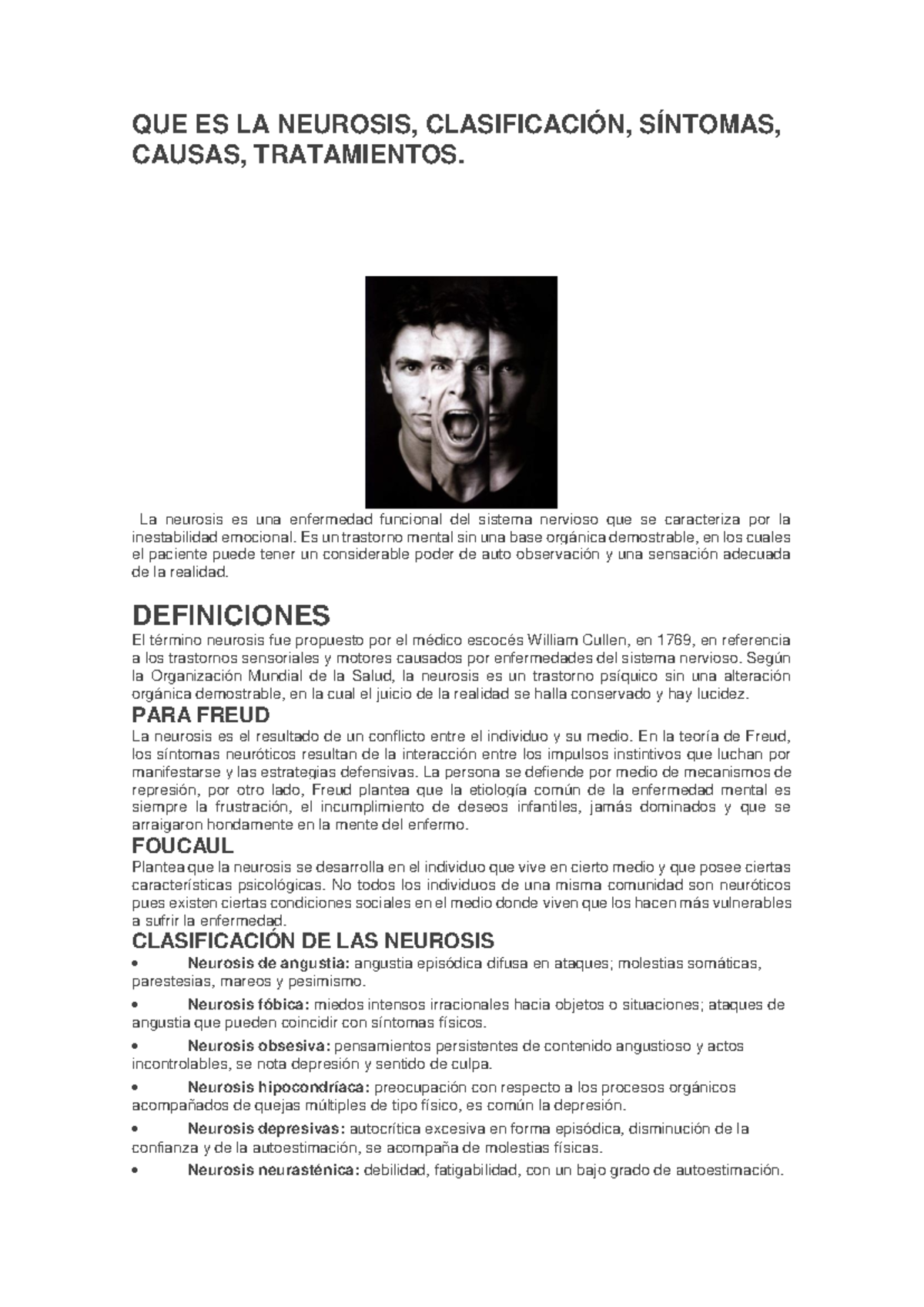 Neurosis Es Una Enfermedad Mental