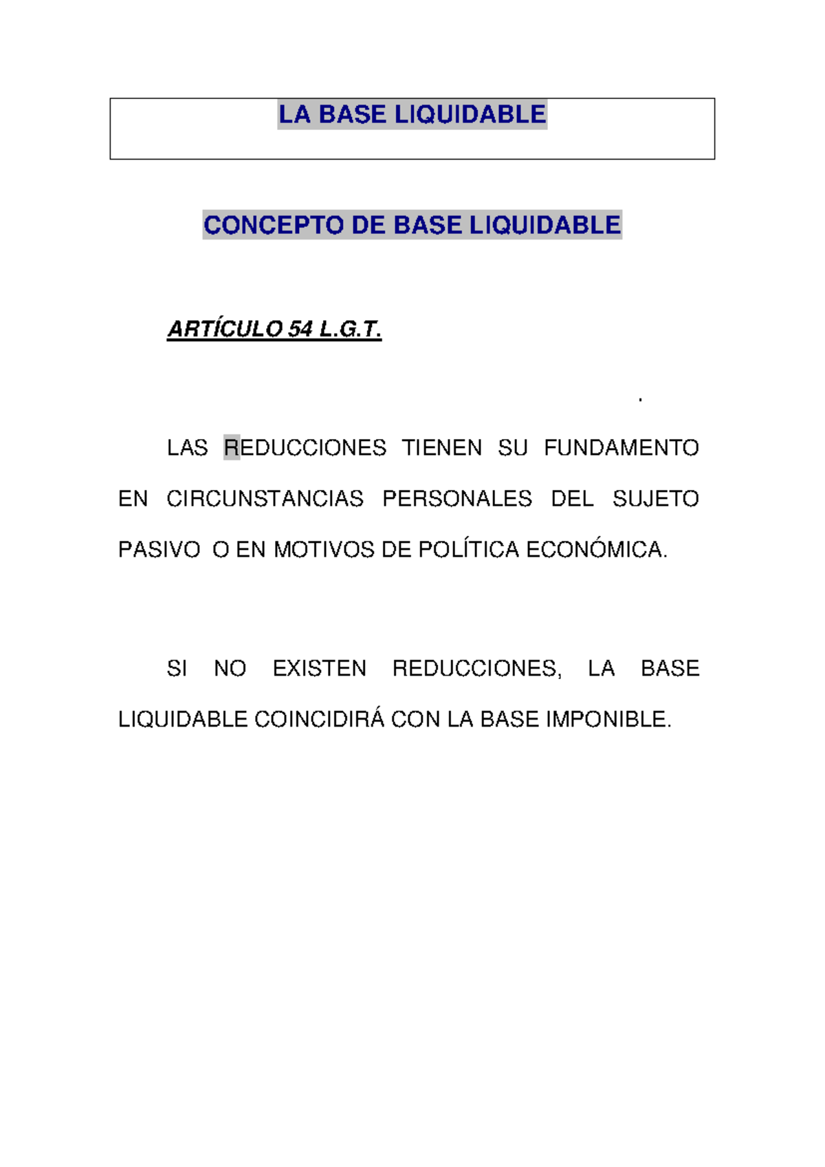 BASE Liquidable - arss - Derecho Financiero y Tributario II - LA BASE ...