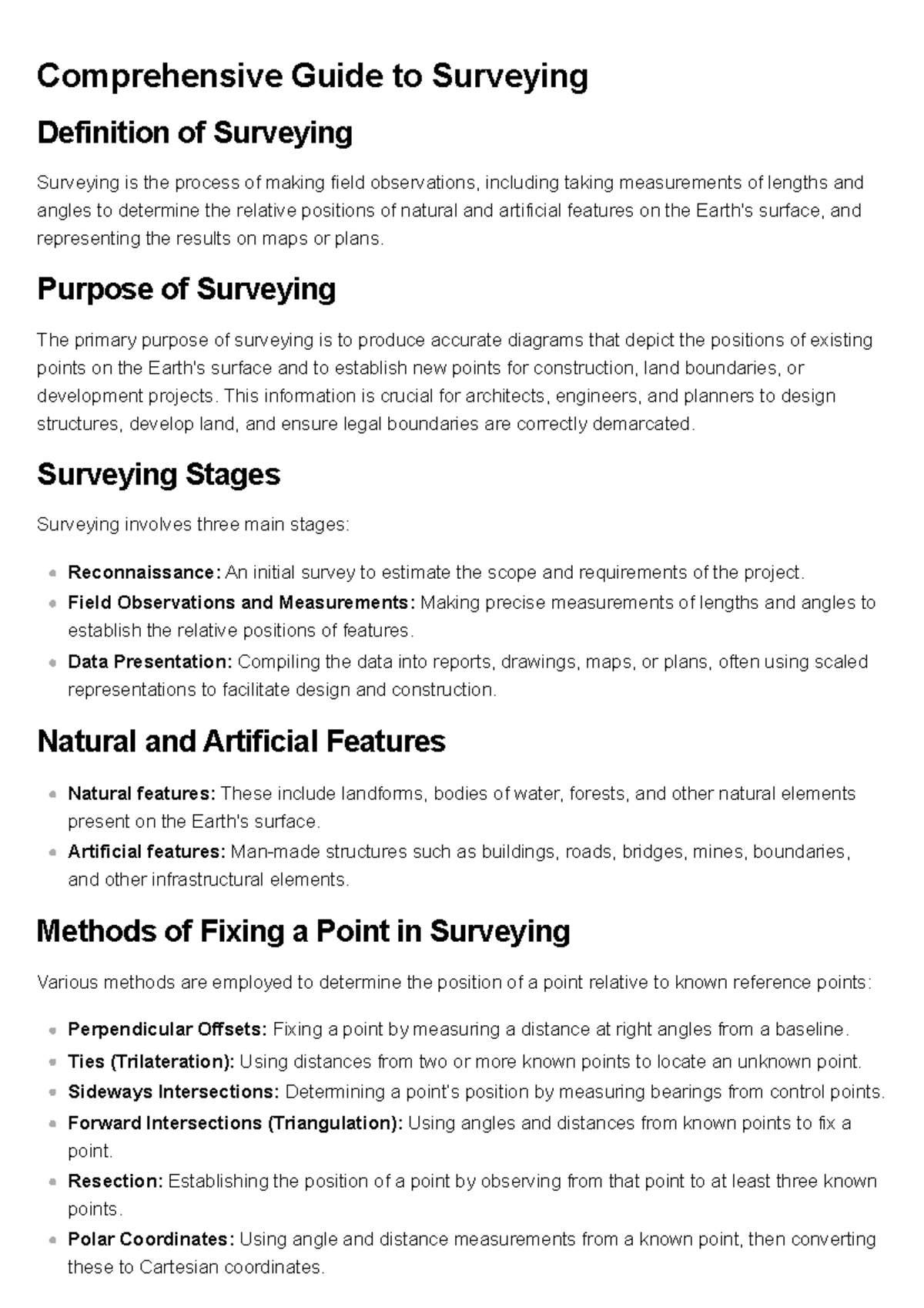 Comprehensive Guide to Land Surveying Techniques and Measurement ...