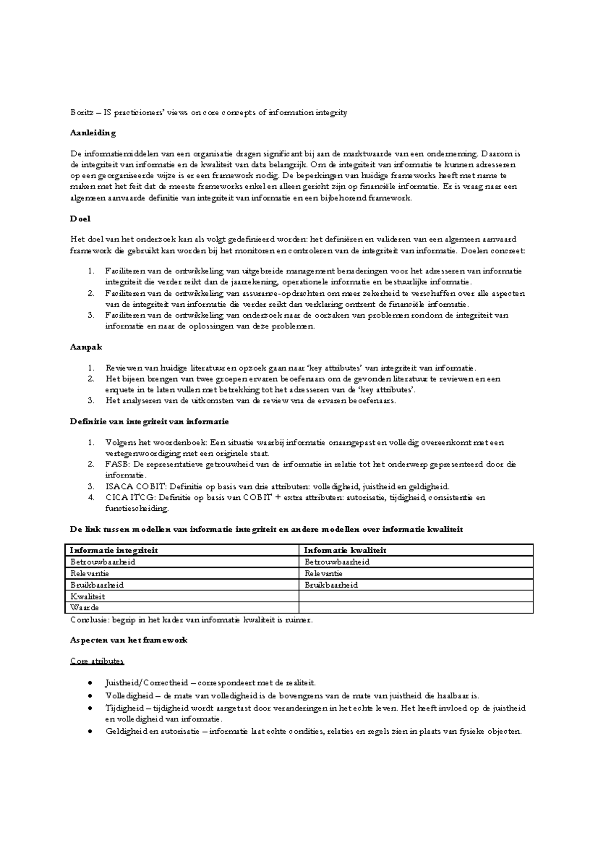 Boritz - IS Practitioners' Perspectives on Info Integrity Concepts 260 ...