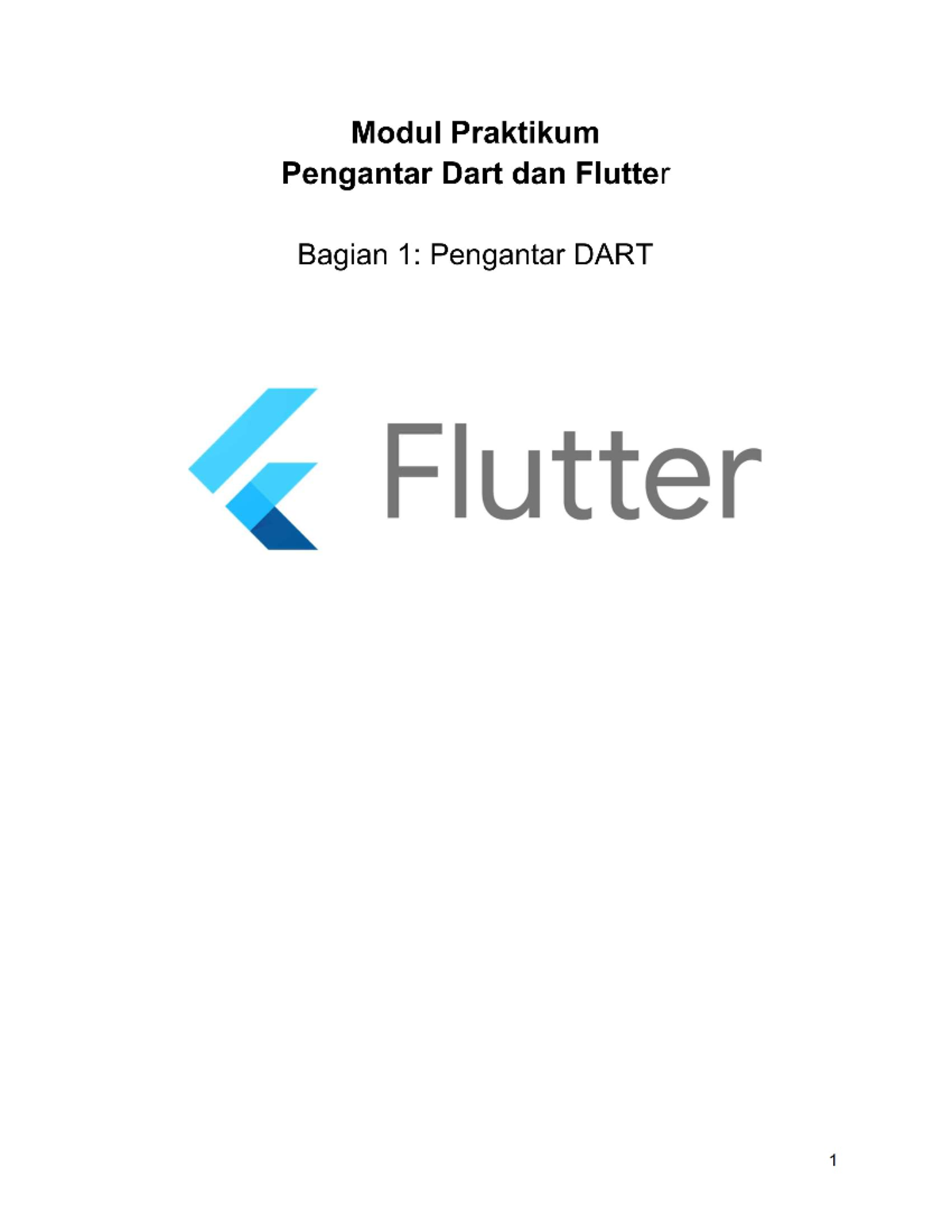 Praktikum PAB 1: Dasar Pemrograman Dart & Flutter Bagian 1 - Studocu