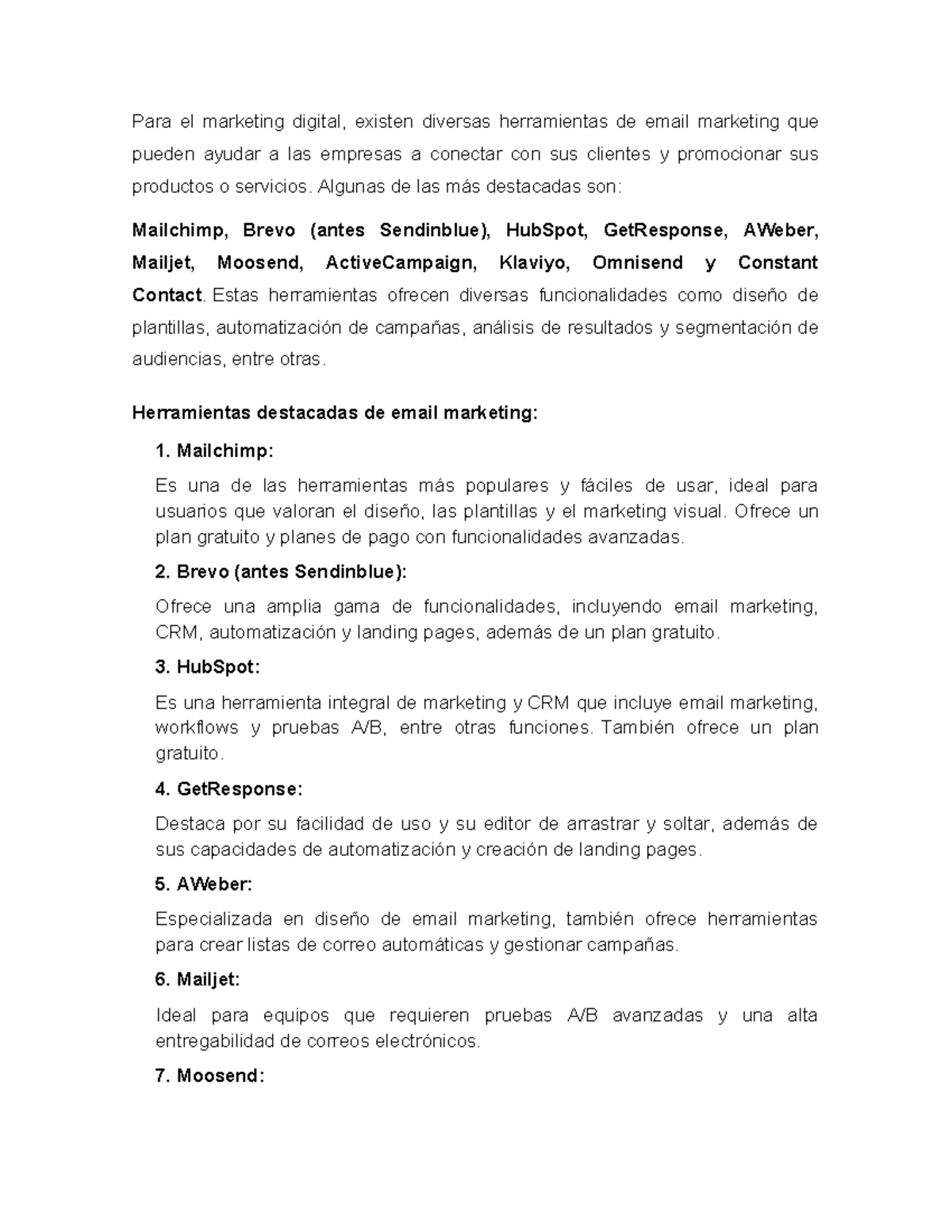 11 Mejores Herramientas de Email Marketing para Empresas - Studocu