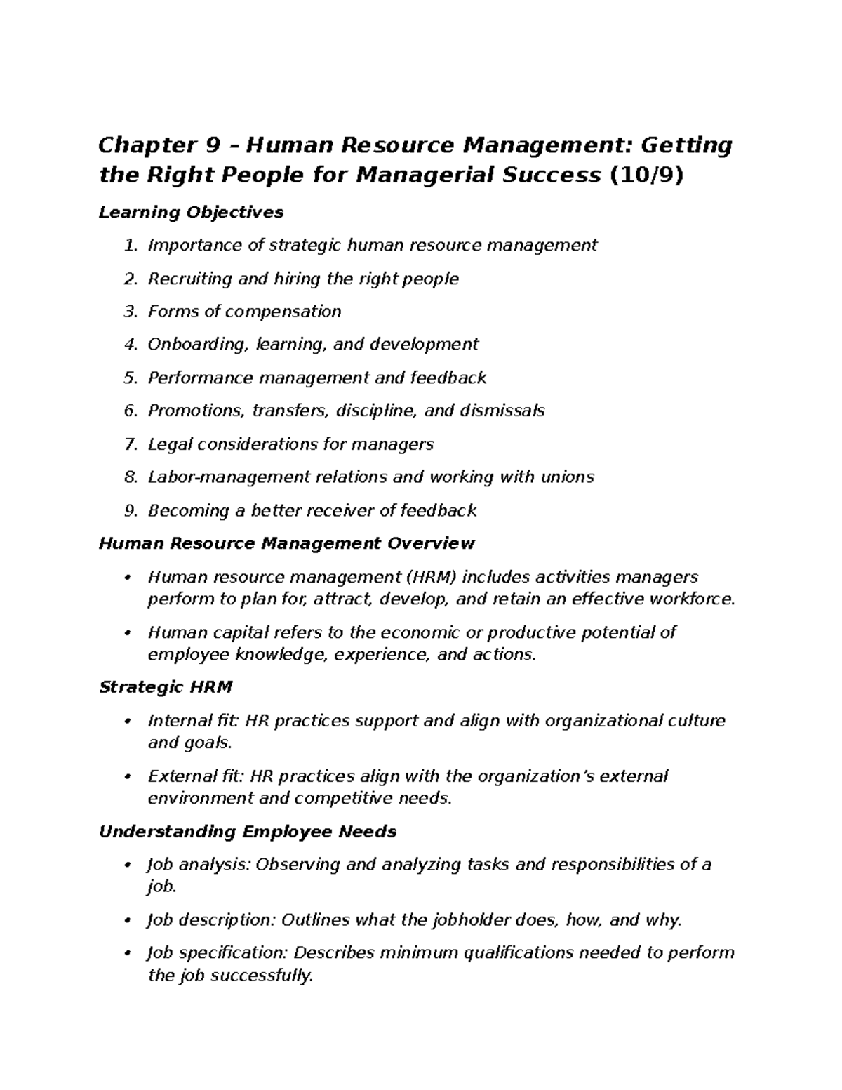 Chapter 10 – Organizational Change & Innovation Review (HRM 101) - Studocu