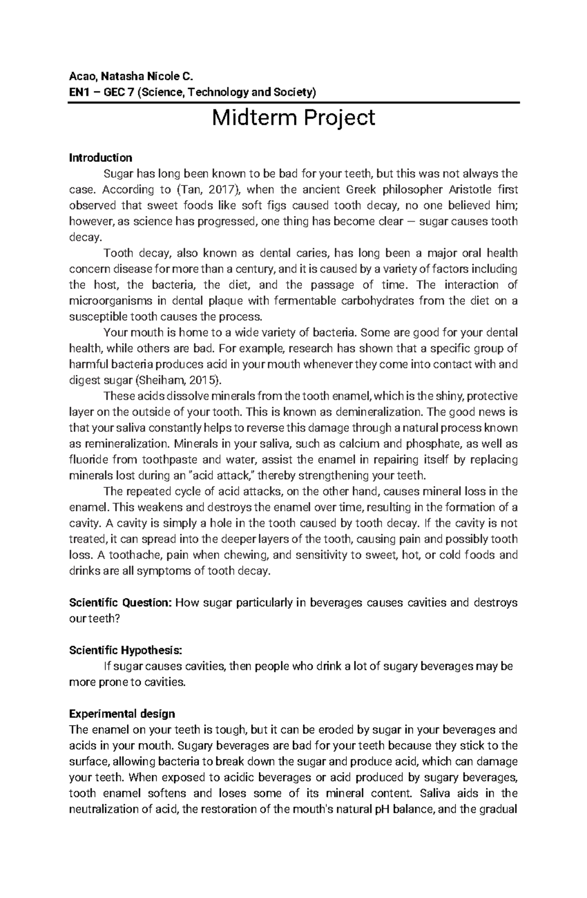 Revised Midterm Project (Science, Technology and Society) - Mechanical ...