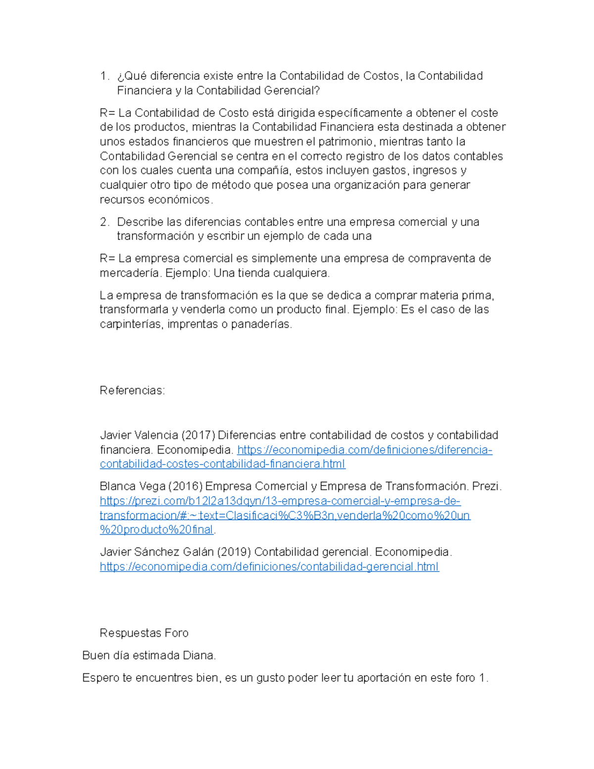 Diferencias Contables entre Costos, Financiera y Gerencial - FORO 1 ...