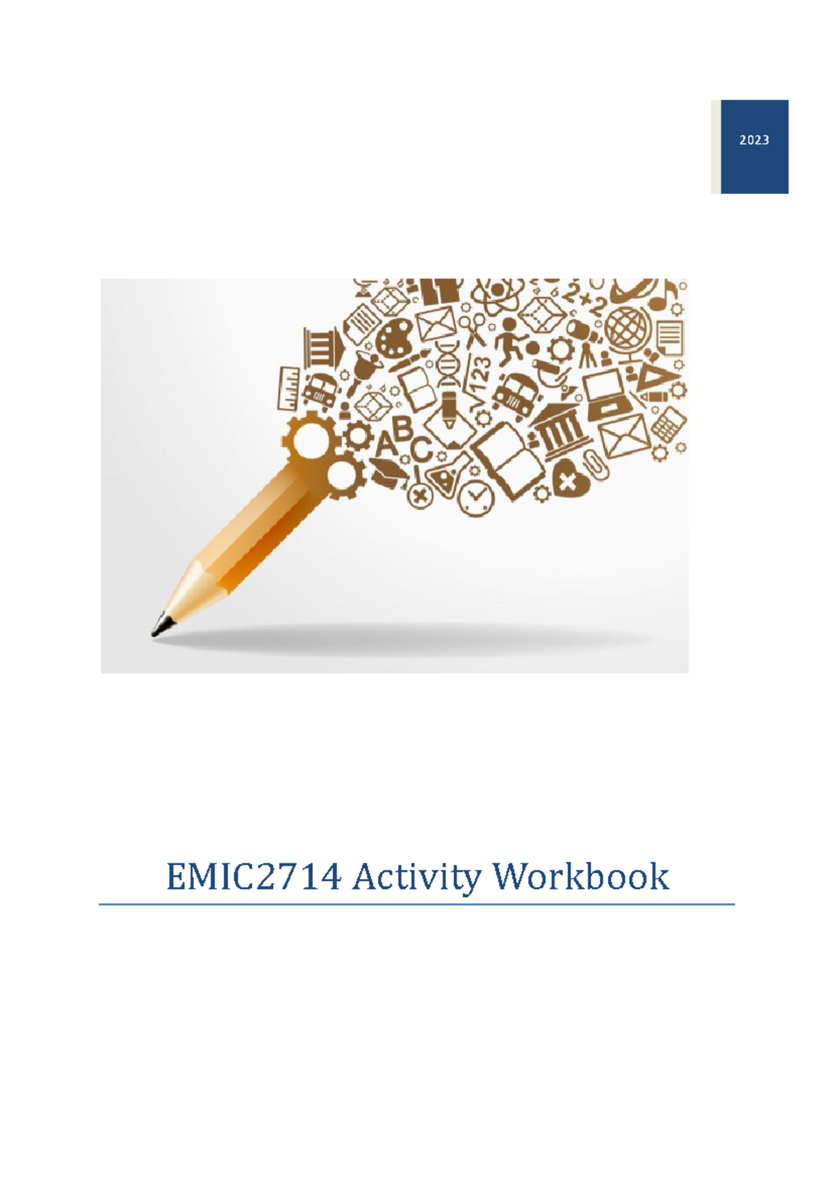 EMIC2714 Activity Workbook & Class Exercises for 2023 - Studocu
