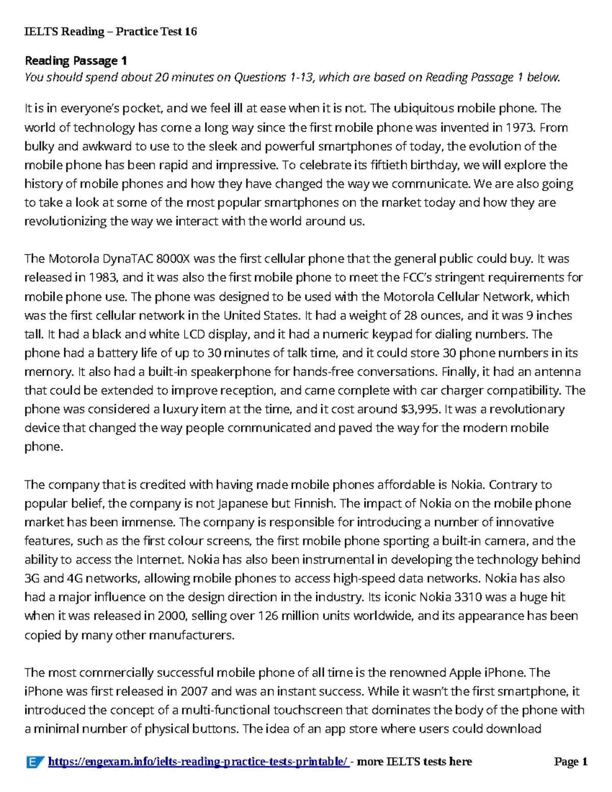 IELTS Listening Practice Test 1: Complete Notes & Questions Guide - Studocu