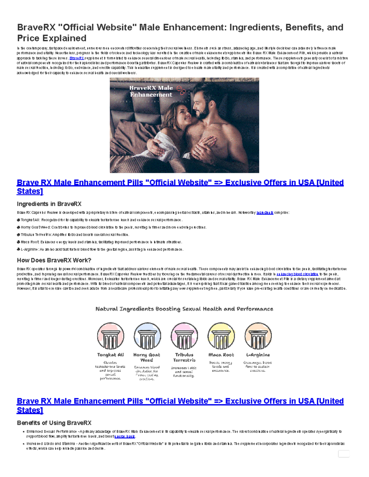 Brave RX Male Enhancement: Ingredients, Benefits, & Pricing Overview ...