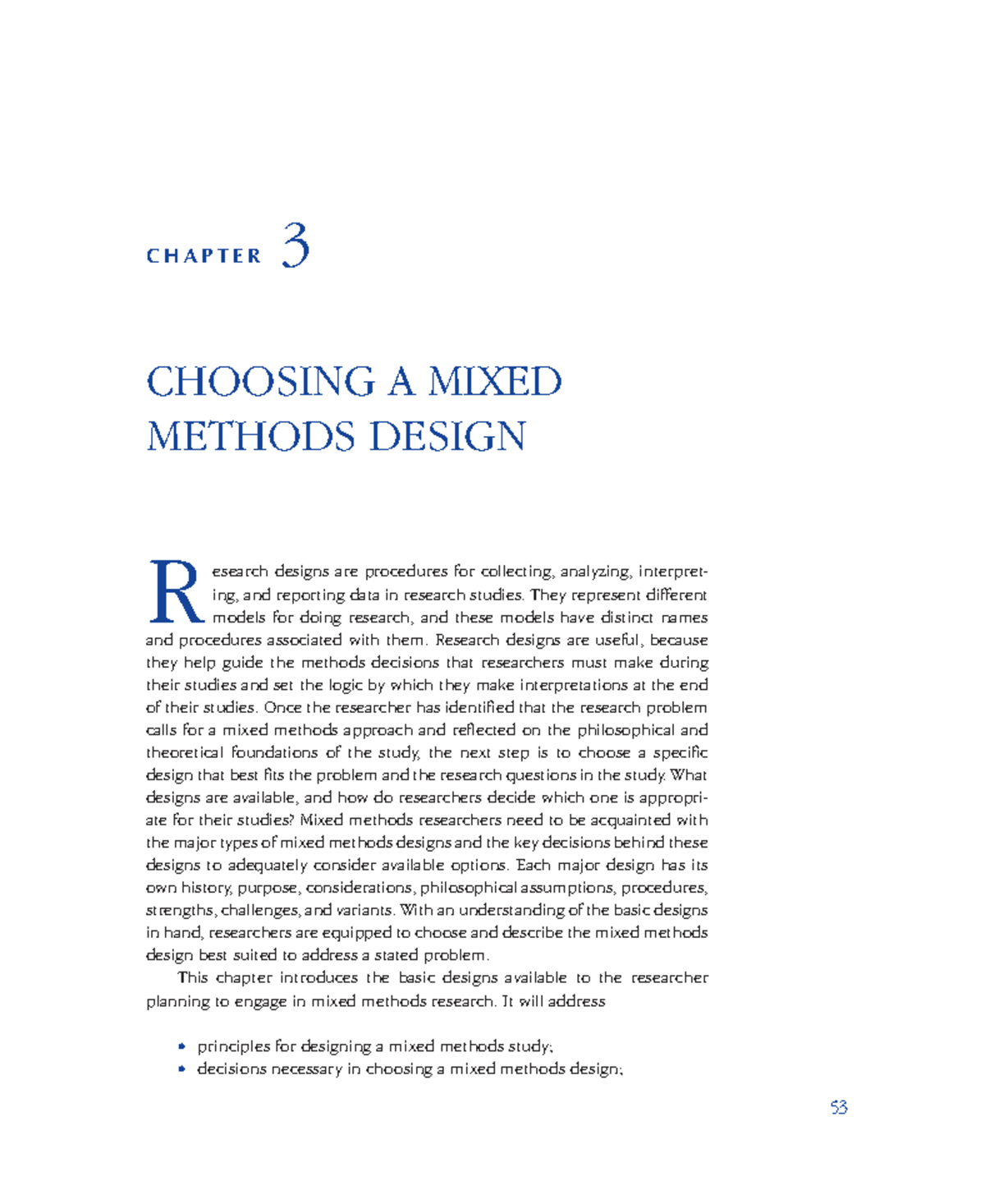 CHAPTER 3: SELECTING A MIXED METHODS DESIGN IN RESEARCH - Studocu