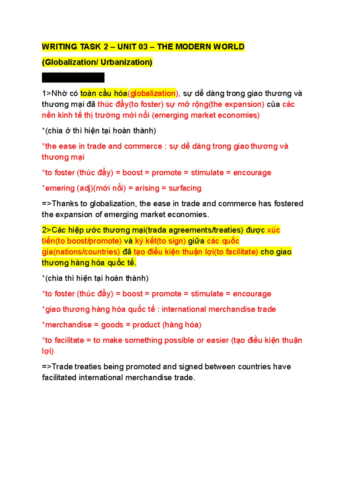 2- Writing TASK 2 - UNIT 14 - Environment (Page 158) - WRITING TASK 2 ...