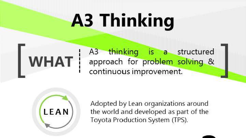 A3 Thinking and Problem Solving Tools: A Comprehensive Guide - Studocu