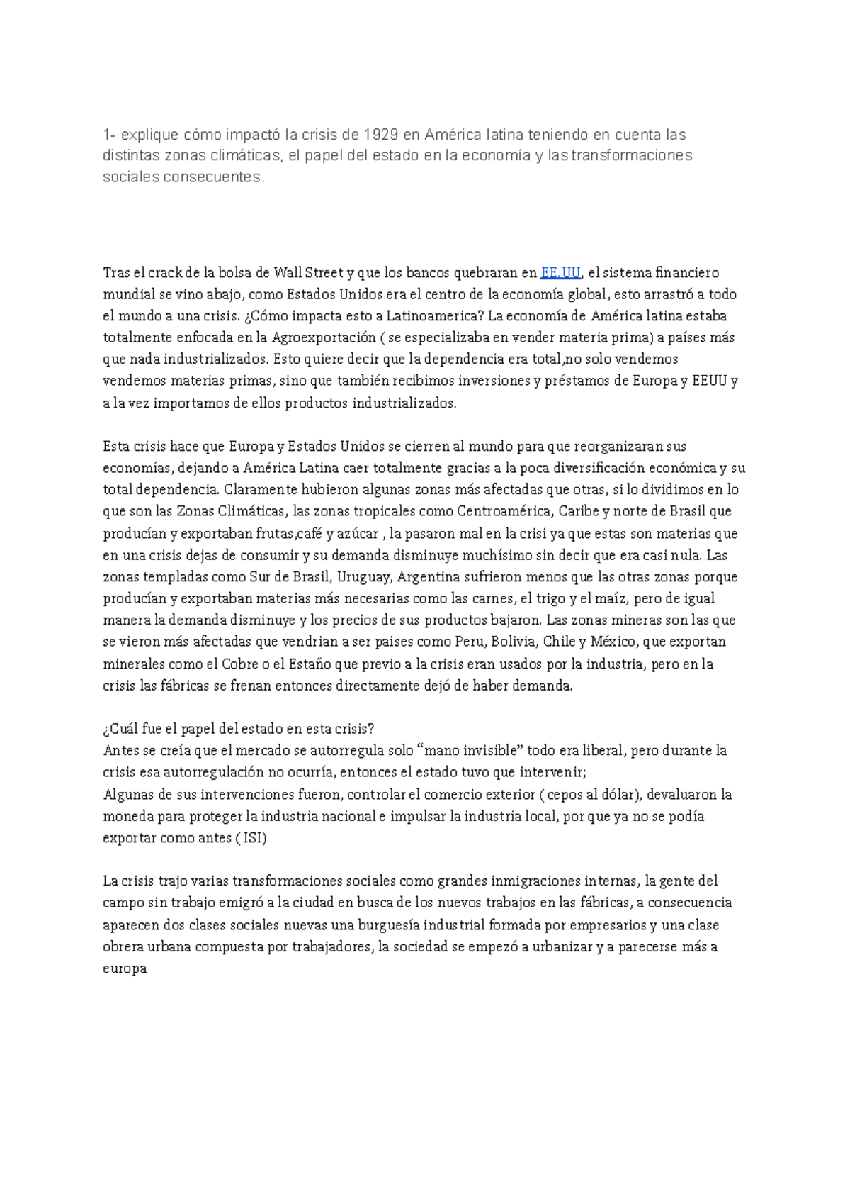 Impacto de la Crisis de 1929 en América Latina: Análisis y ...