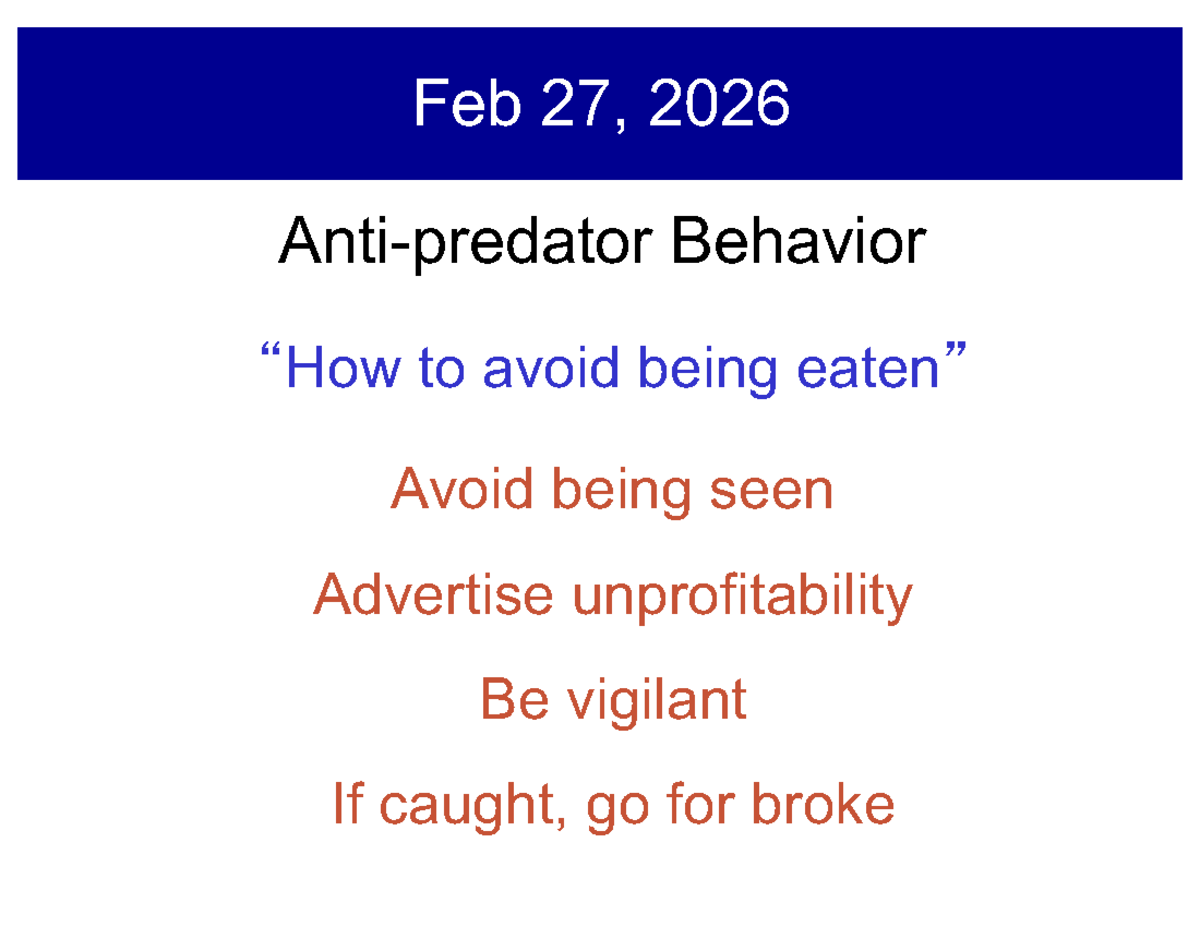Antipredatory Strategies in Nature: A Study (16 Antipredatory 2026 ...