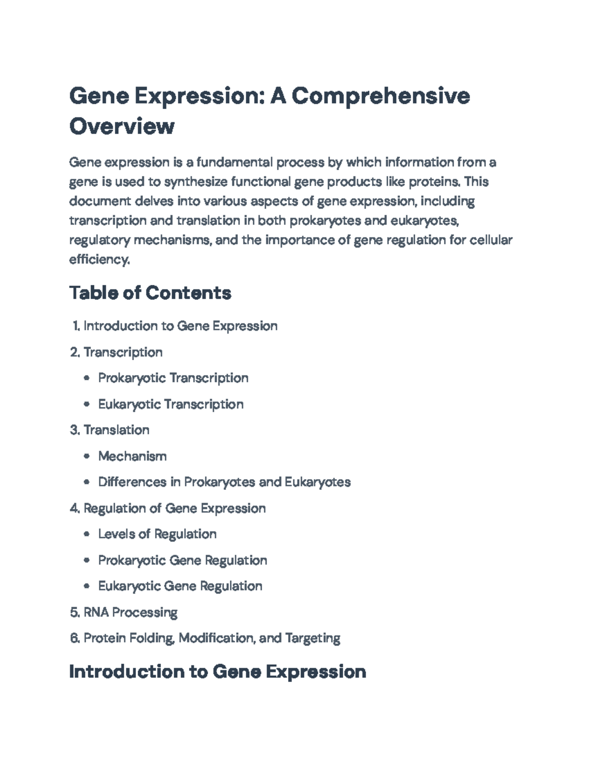 Gene Expression Overview: Mechanisms, Regulation & Processes - Gene ...