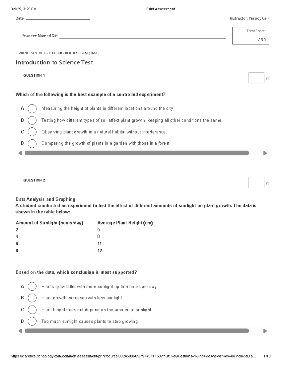 Final Exam Study Guide for Course ABC-123: Biology Concepts - Studocu