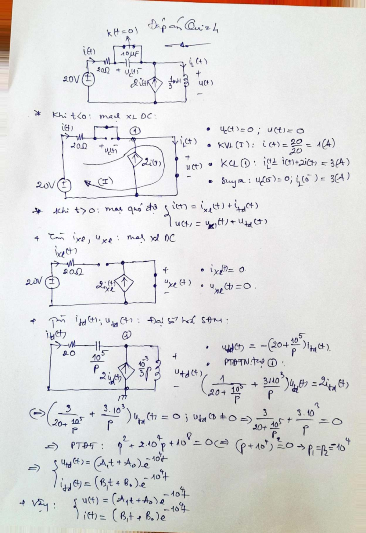 Quiz 4: OV上 - u ) 乛uxe nuA 024)个 OC u 20 斗) 0 3 0) it) S2 一 kVL (T ...