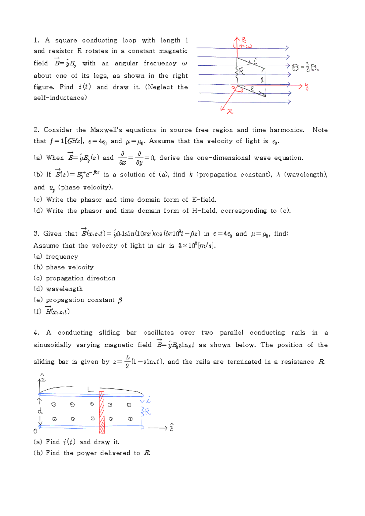 2010 Exam 1 - Electromagnetic Theory Concepts and Problems - Studocu