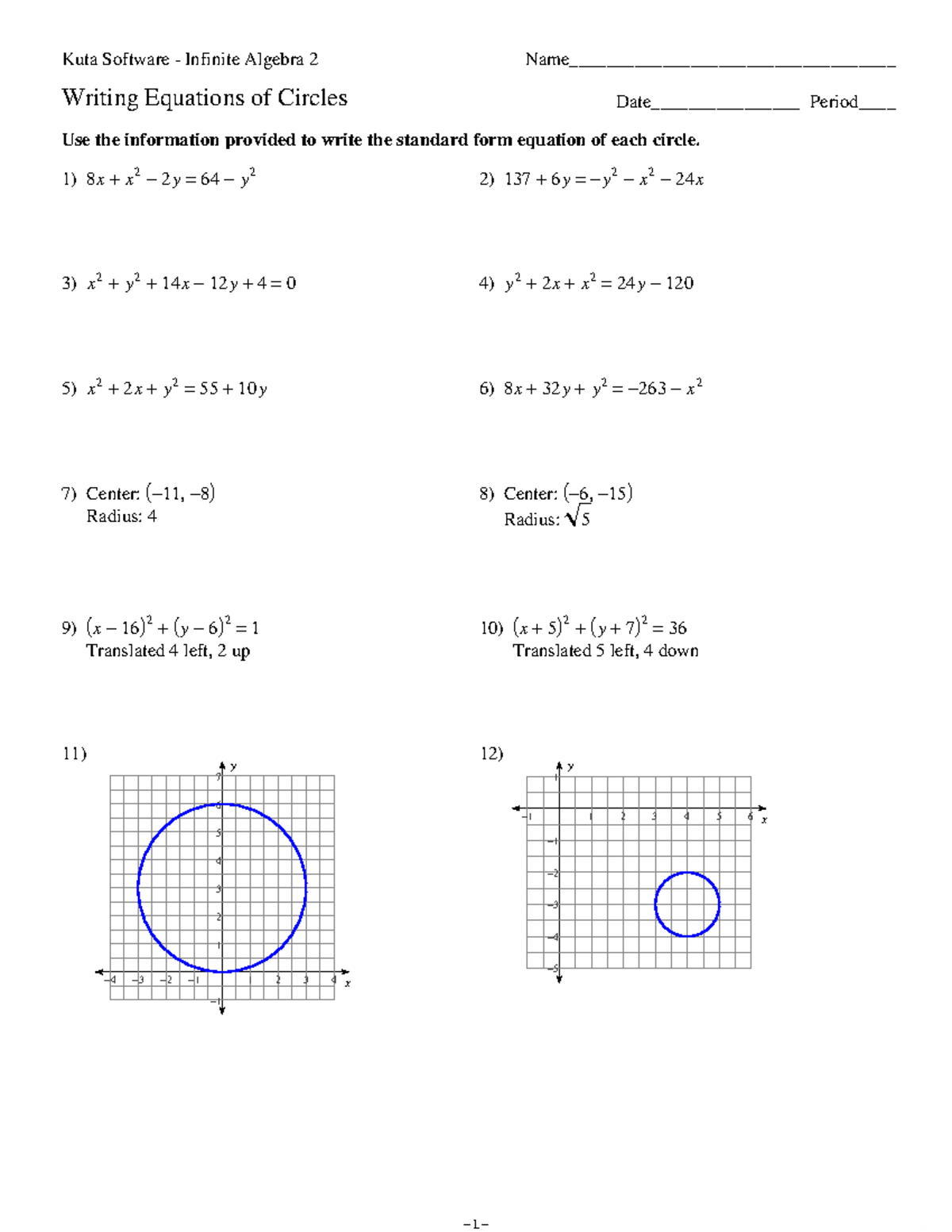 Equations of Circles - Equation of a circle - ©v i 2 d 0 L 1 d 1 y 3 ...