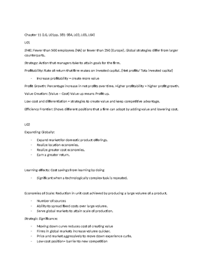 COMM 211 - Chapter 1-6 Notes - Chapter 1 What Is Globalization ...