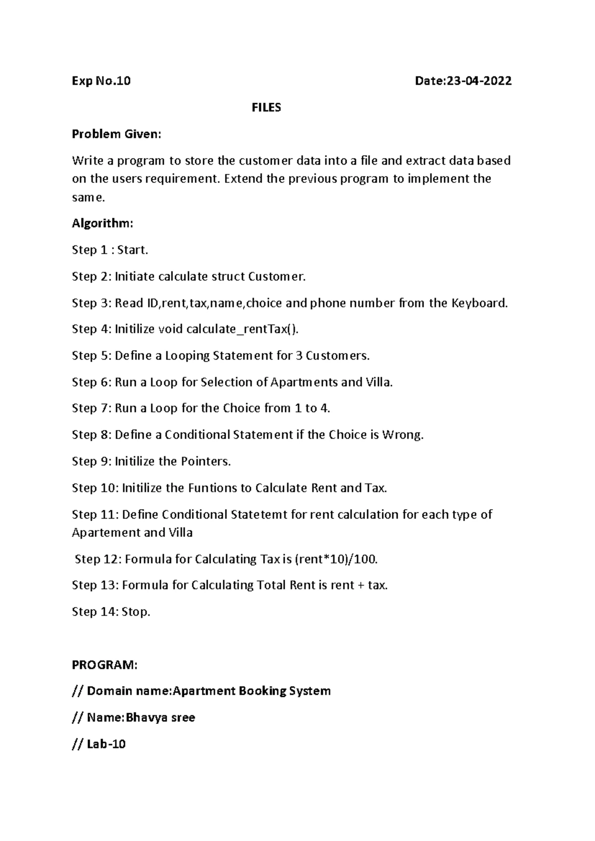 Lab-3 - Lab - Ex: 3 Date: 12-02- Decision making using switch case ...