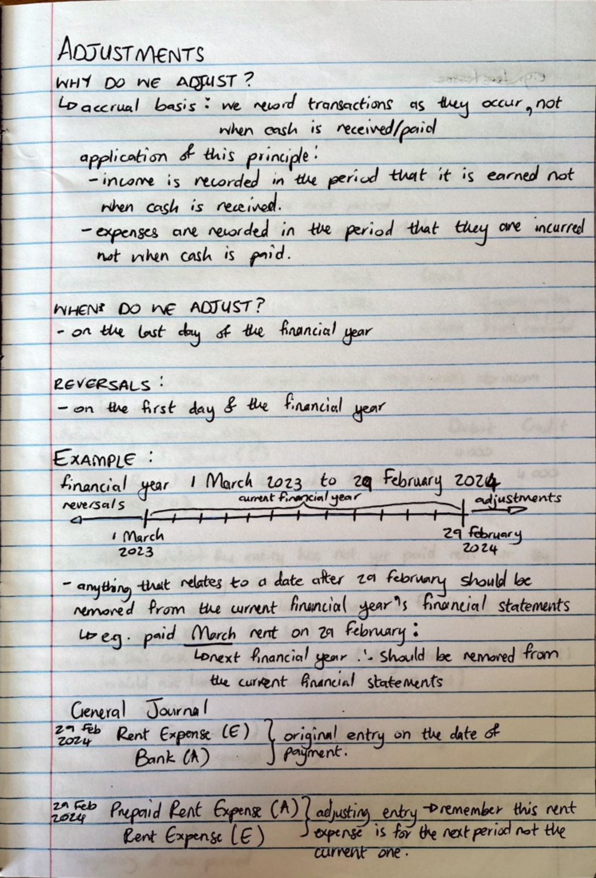 Bcom Accounting Adjustments - Summary Notes - Studocu
