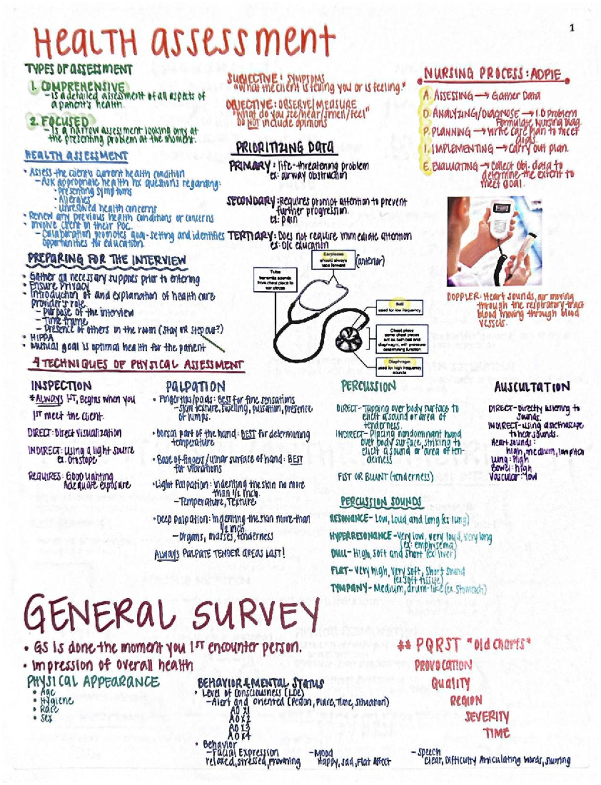 Health Assessment Modules 1-3 Study Guide: Types & Techniques - Studocu