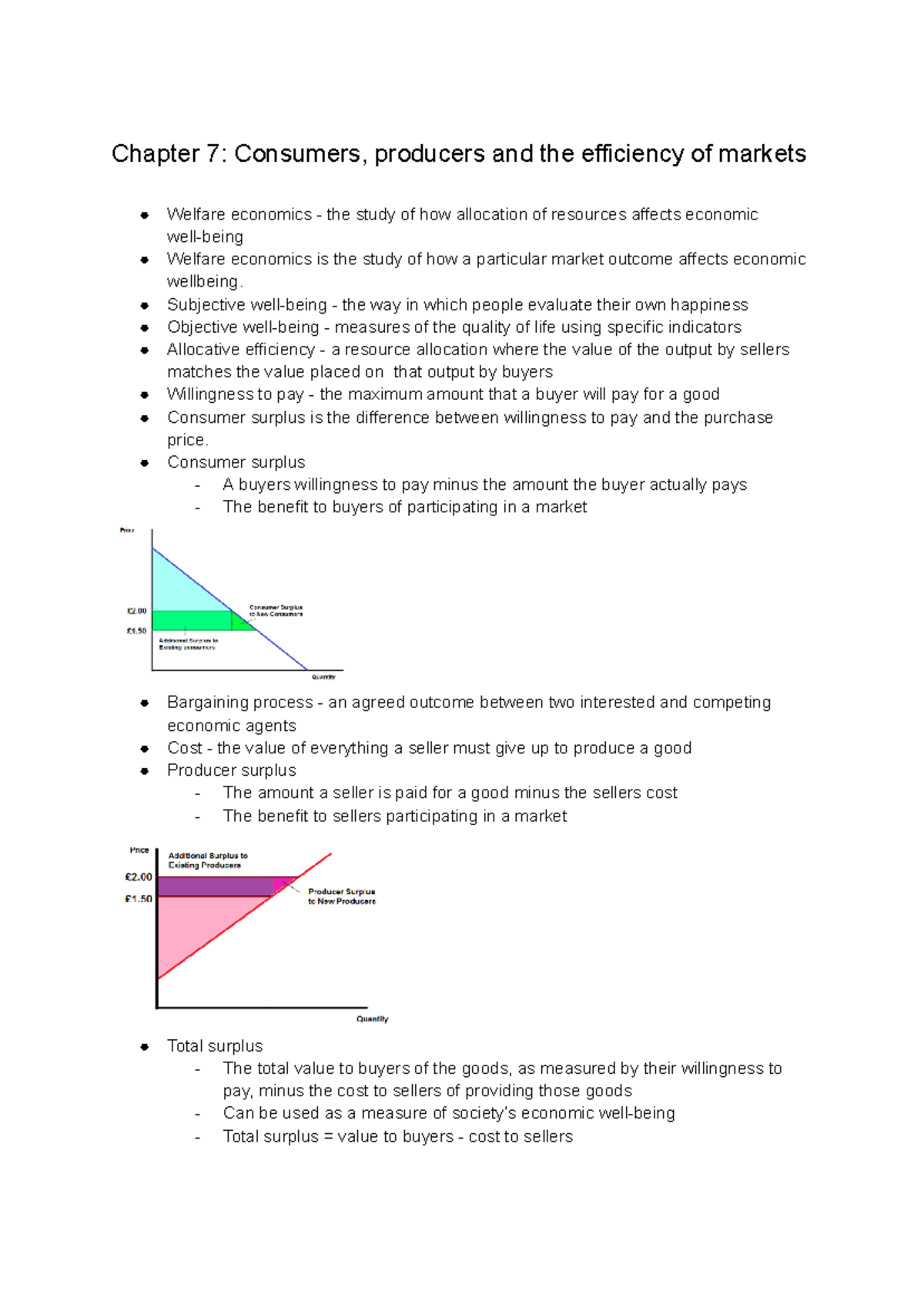 Econ Principles - Chapter 7 - Chapter 7: Consumers, producers and the ...