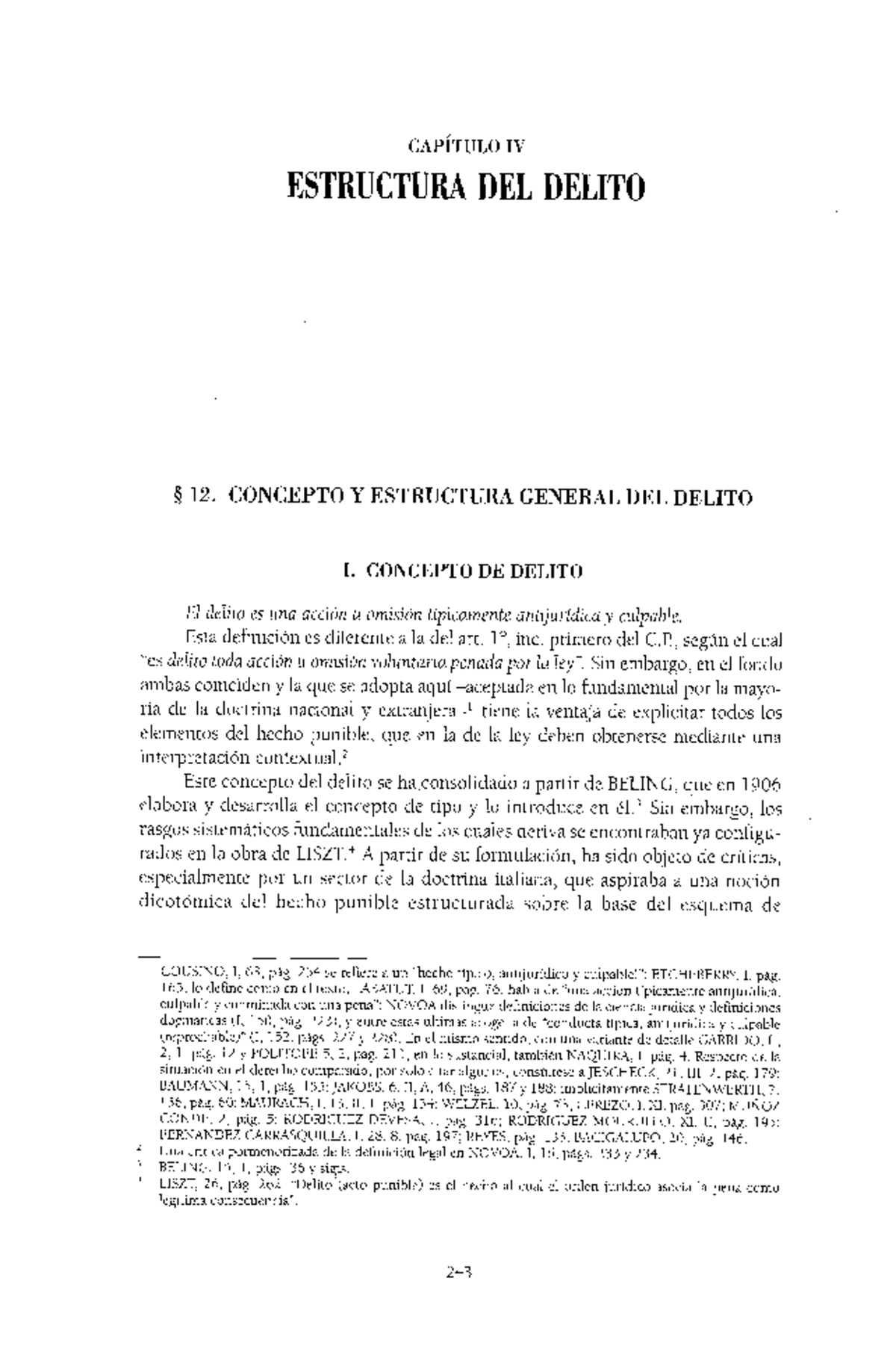 CAPÍTULO IV: ESTRUCTURA Y CONCEPTO DEL DELITO EN DERECHO PENAL (C.P ...