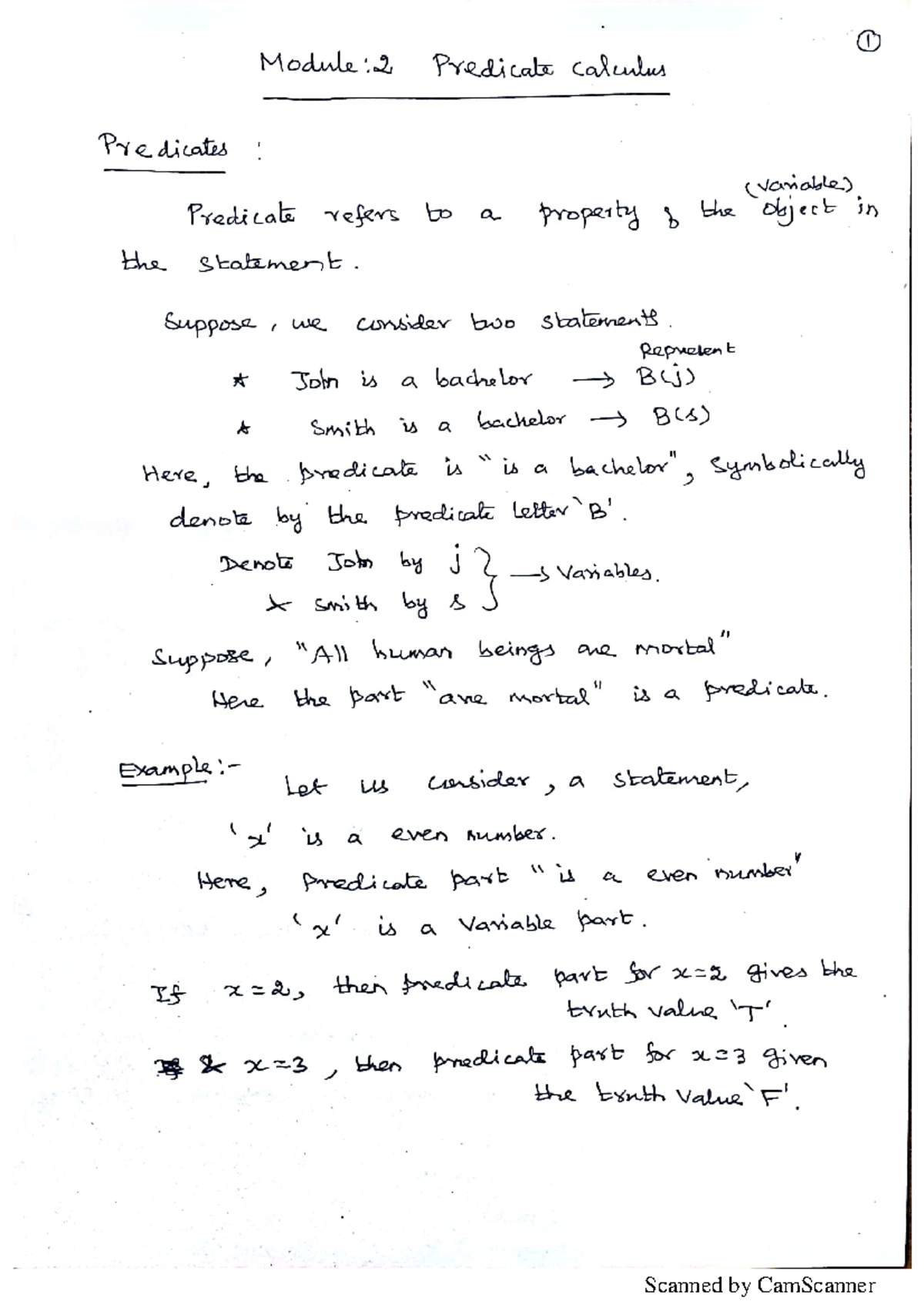 Module 2: Predicate Calculus - Key Concepts and Inference Rules - Studocu