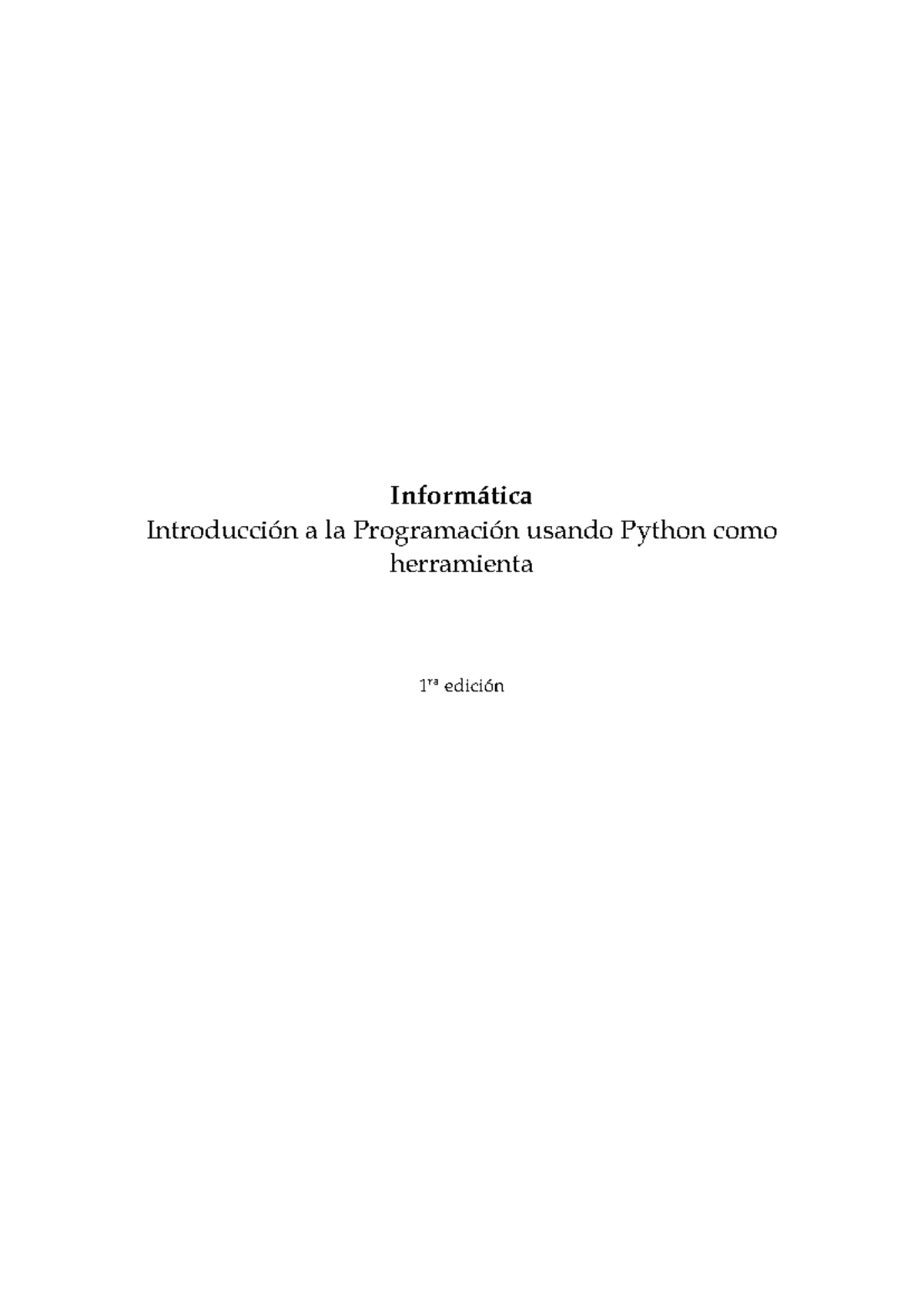 Introducción a la Programación con Python - Informática 1ra Edición ...