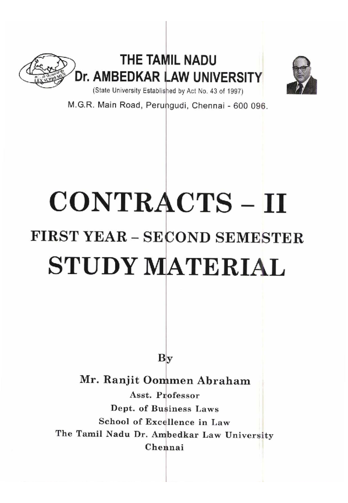 Contract Law Study Guide - LLB Sem II - Advanced Topics - Studocu