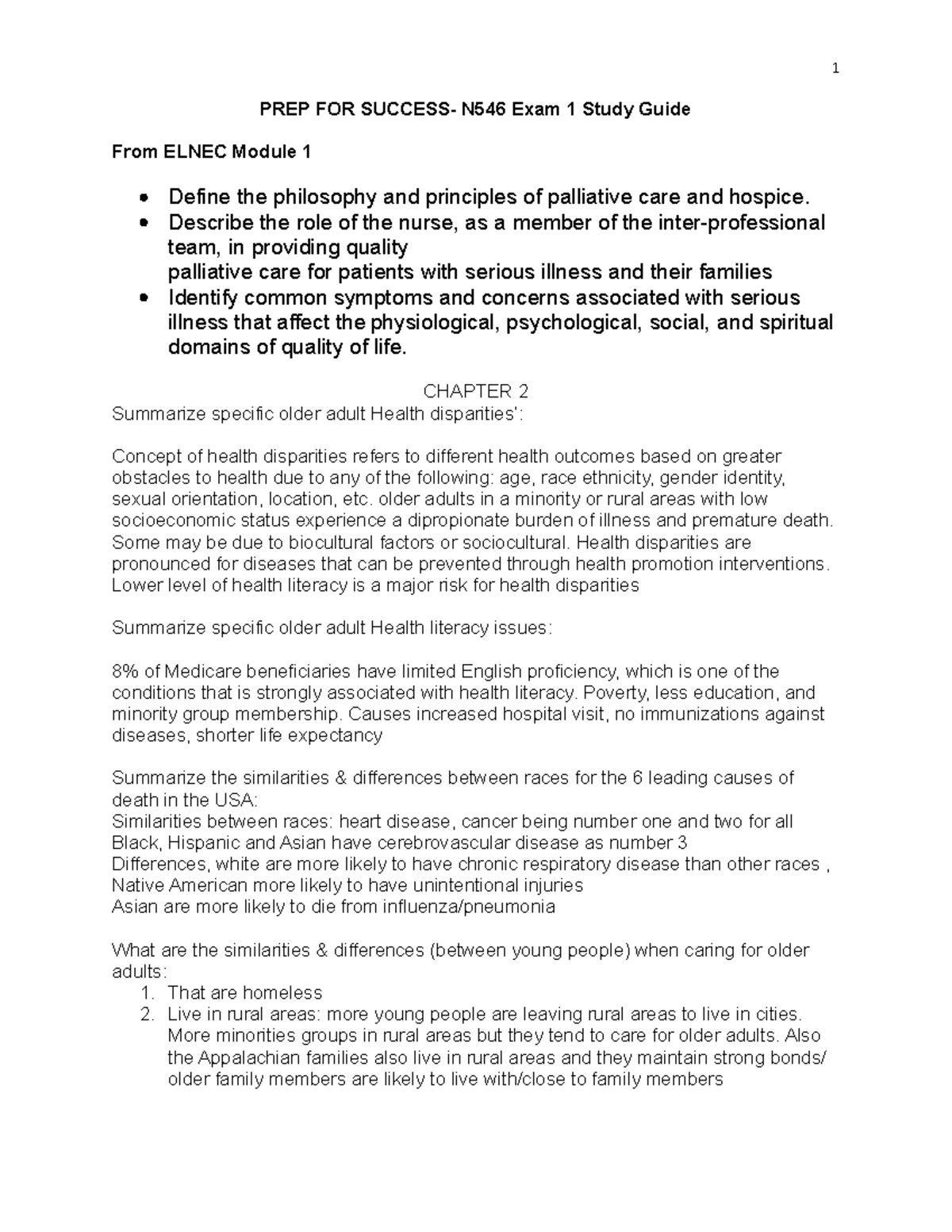PREP FOR Success Week 3 Study guide N 546 - PREP FOR SUCCESS- N546 Exam ...