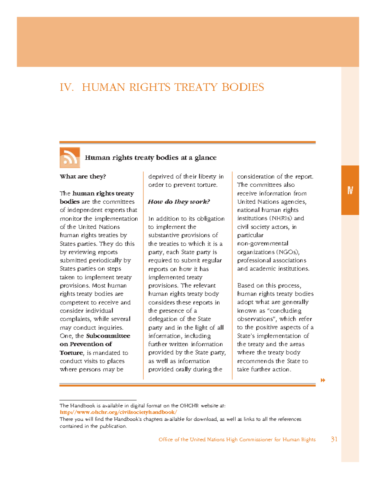 Human Rights Treaty Bodies Overview - Ngohandbook IV Insights - Studocu