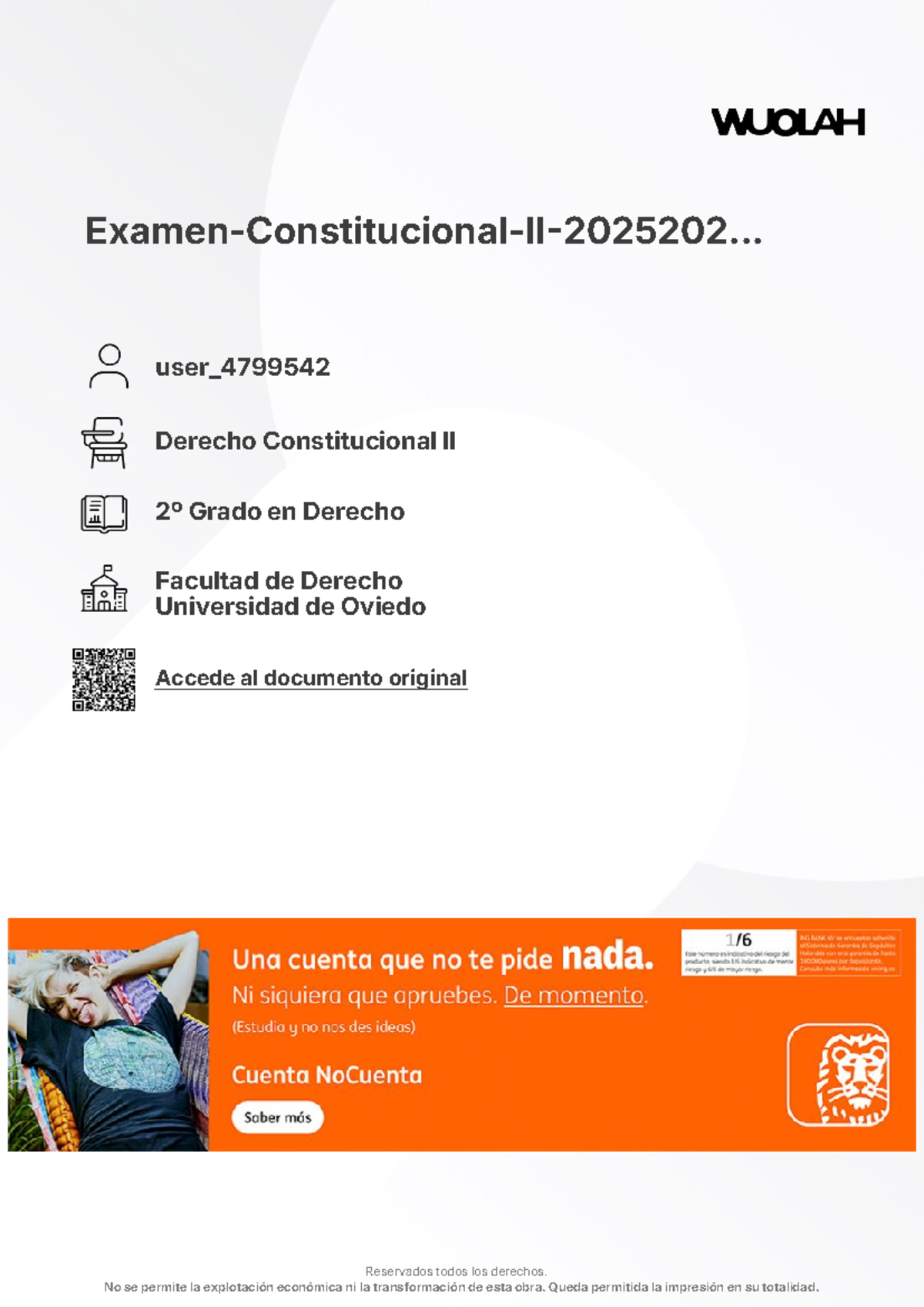 Examen de Derecho Constitucional II 2025-2026 - Studocu