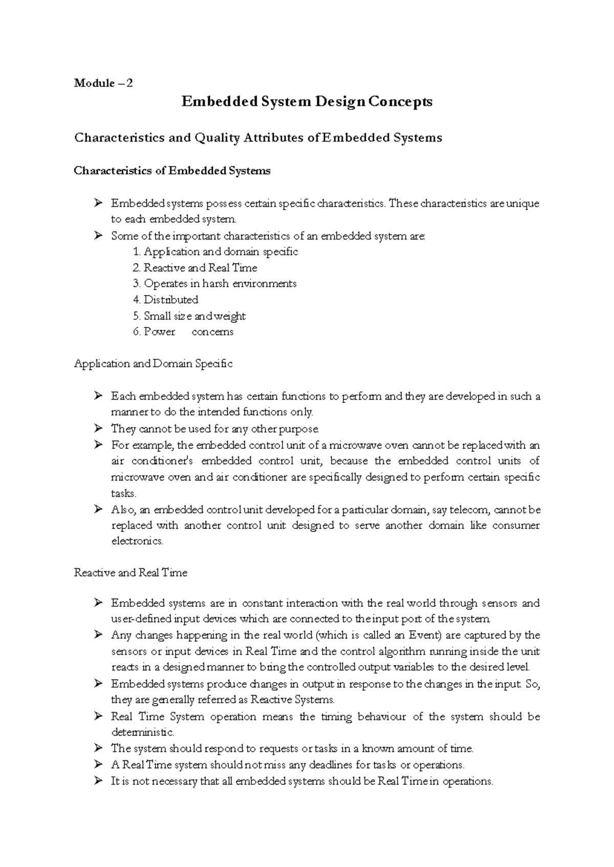 BEC601 MOD2 - Embedded System Design: Characteristics & Quality ...