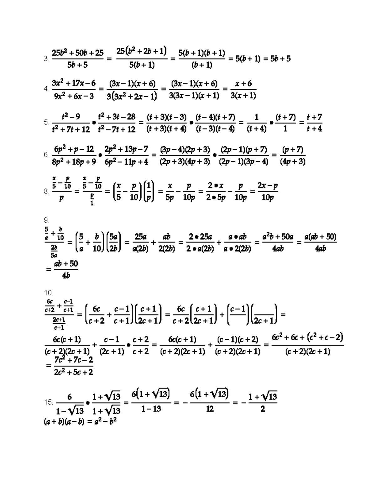 MATH 101: Simplifying Rational Expressions and Factoring Techniques ...