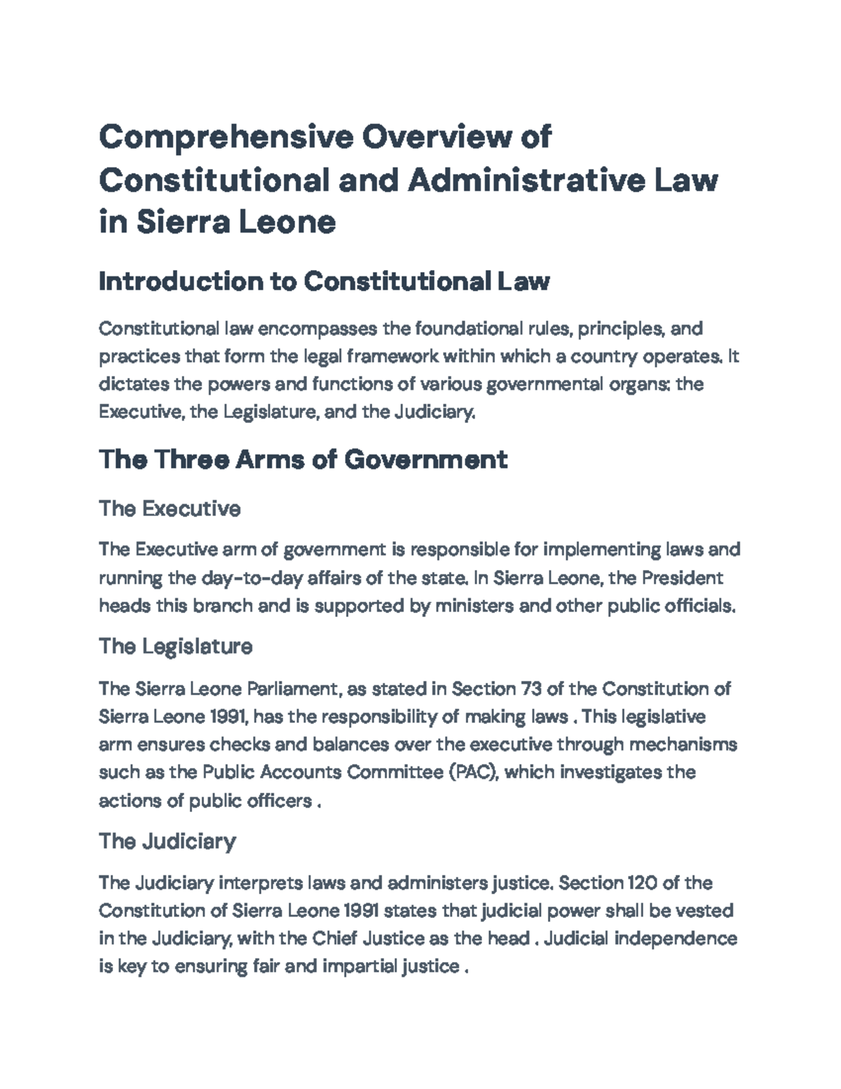 Comprehensive Overview of Constitutional and Administrative Law (LWS ...