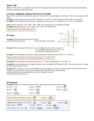 Comprehensive Mathematics Review Study Guide for Course Code MATH101 ...